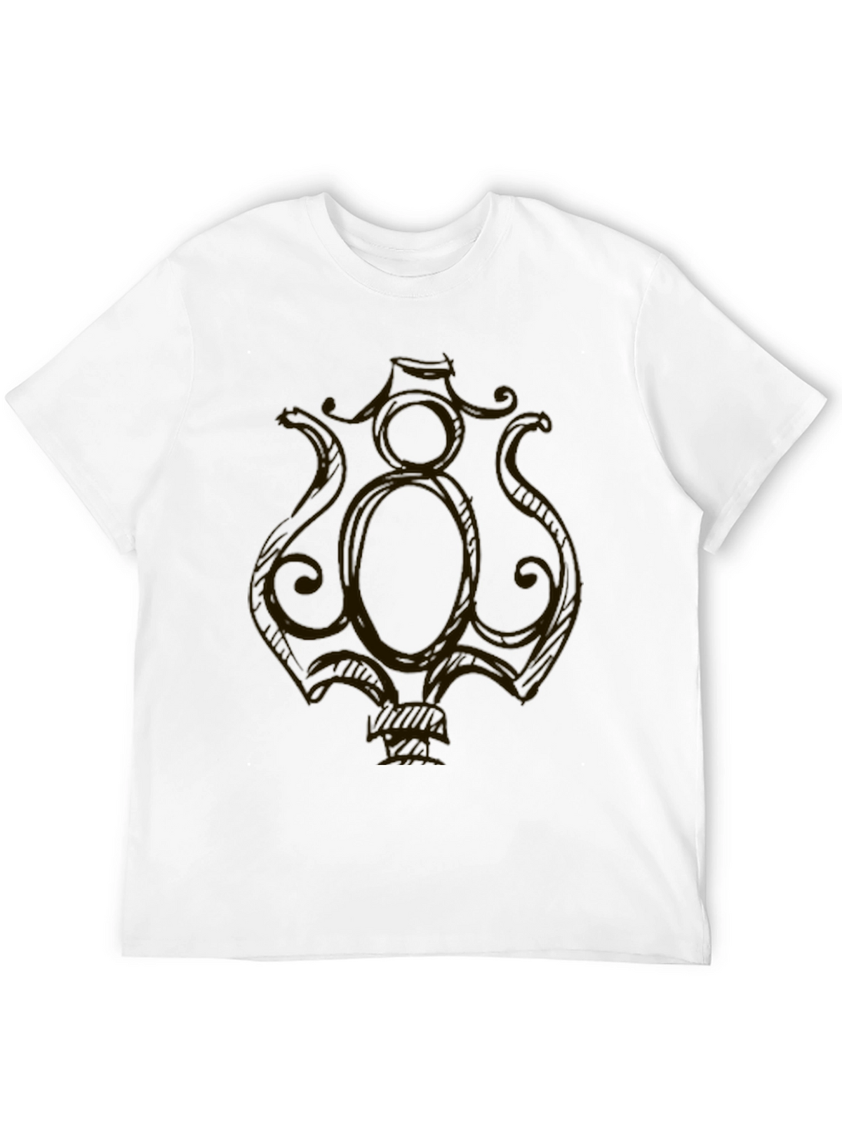 Ornate Graphic Tee - Black Cotton Blend