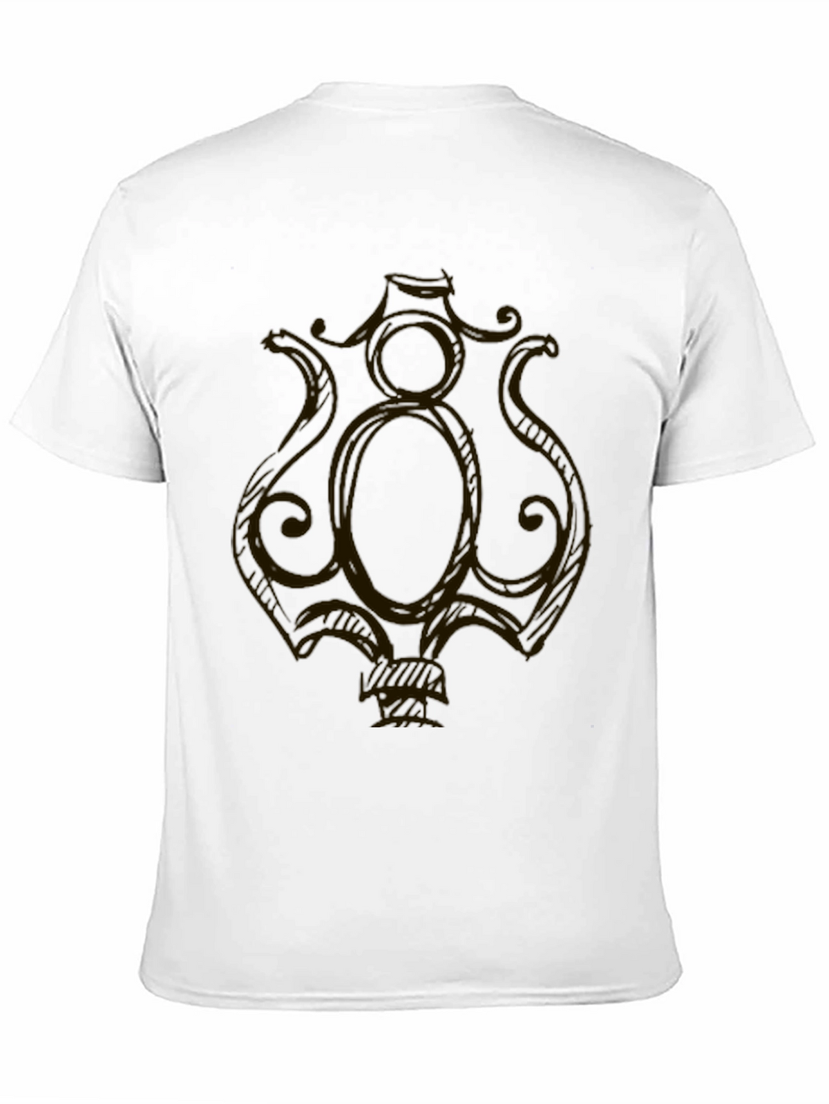 Ornate Graphic Tee - Black Cotton Blend