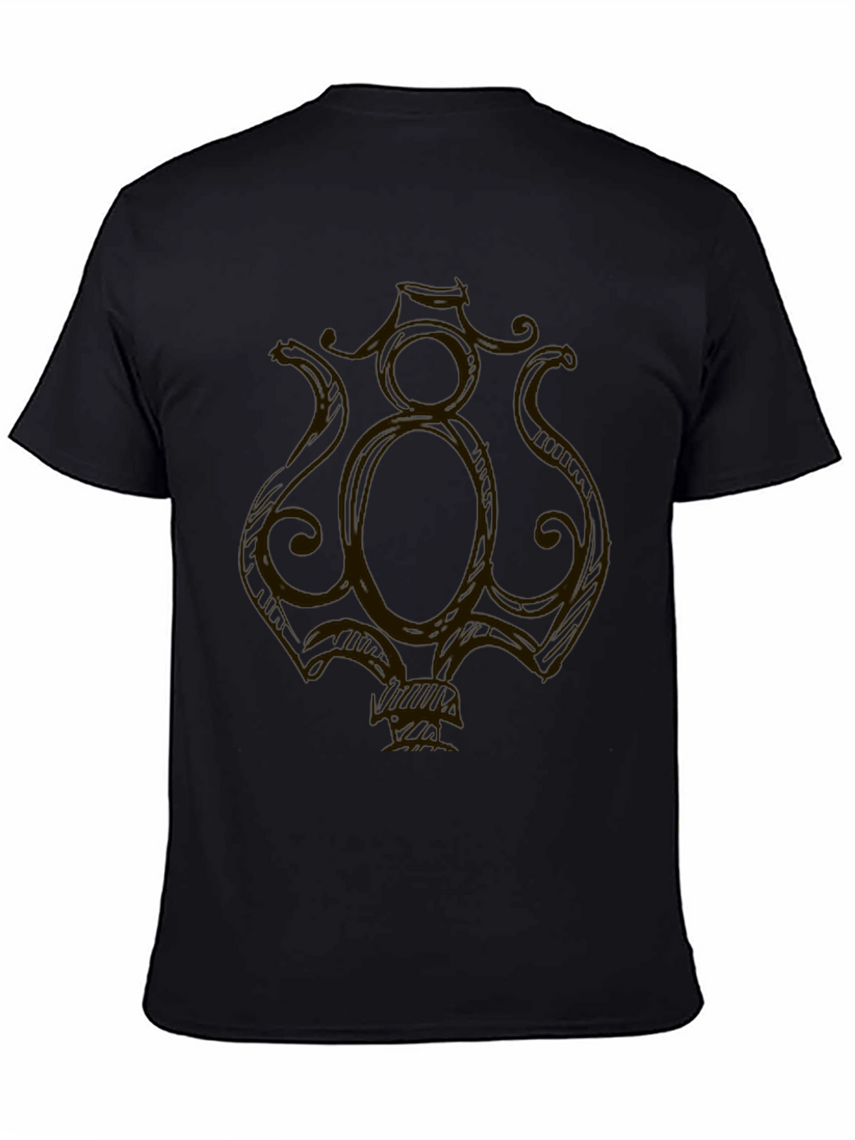 Ornate Graphic Tee - Black Cotton Blend
