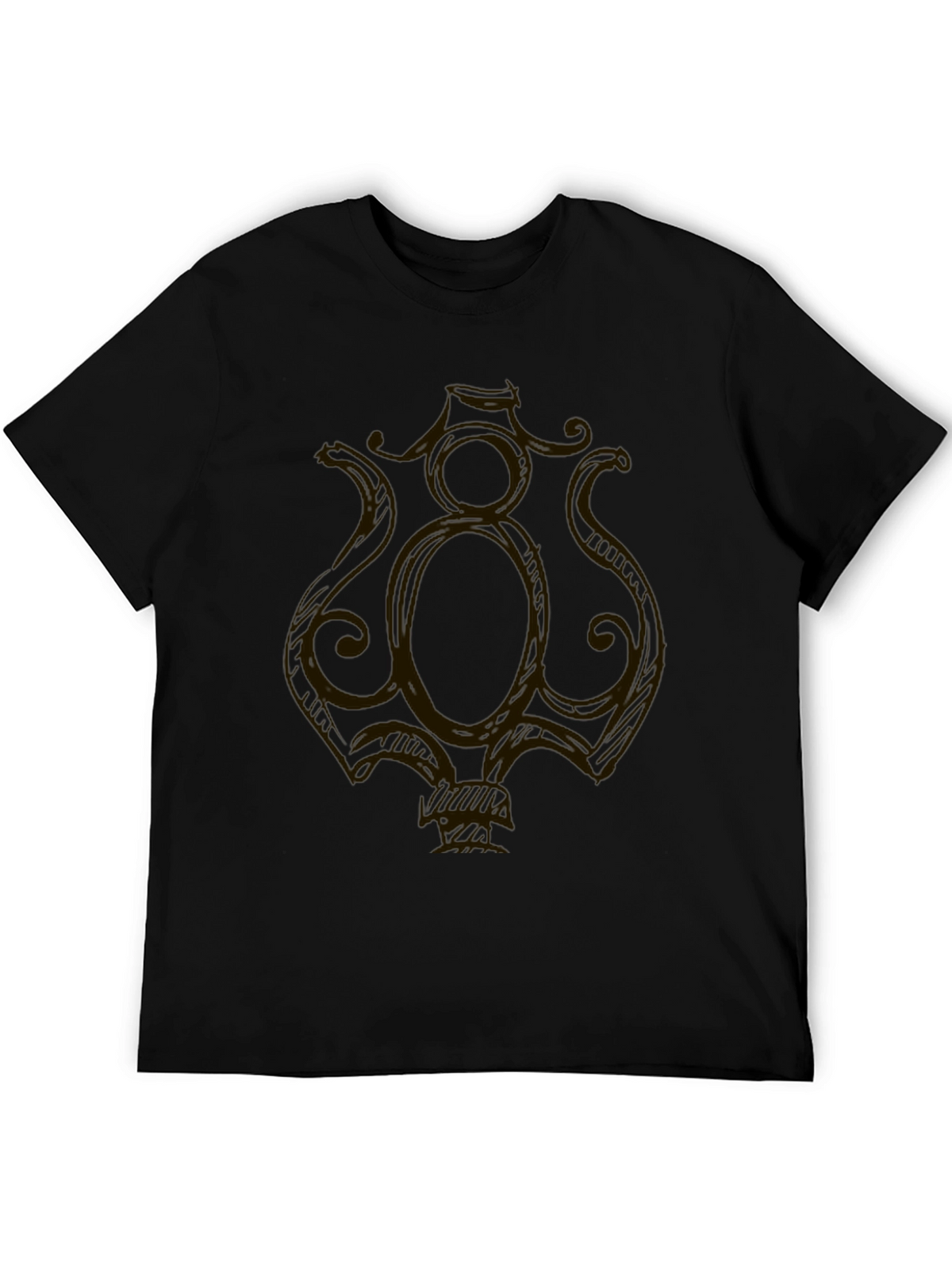 Ornate Graphic Tee - Black Cotton Blend