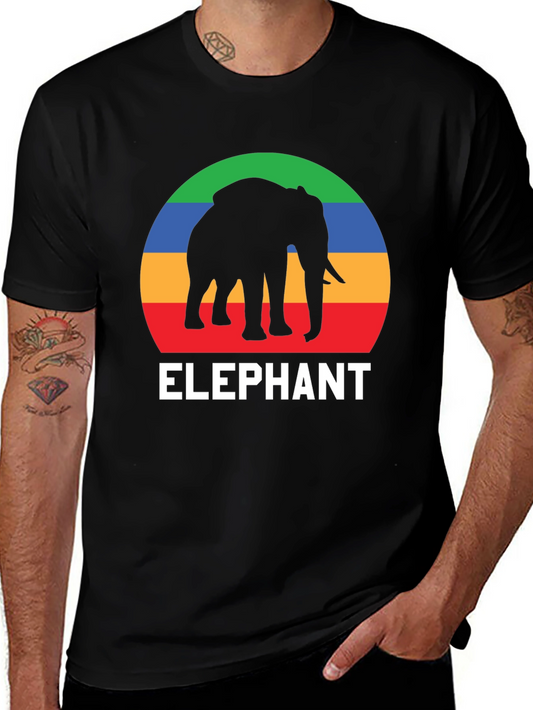 Elephant Graphic T-Shirt - Retro Style