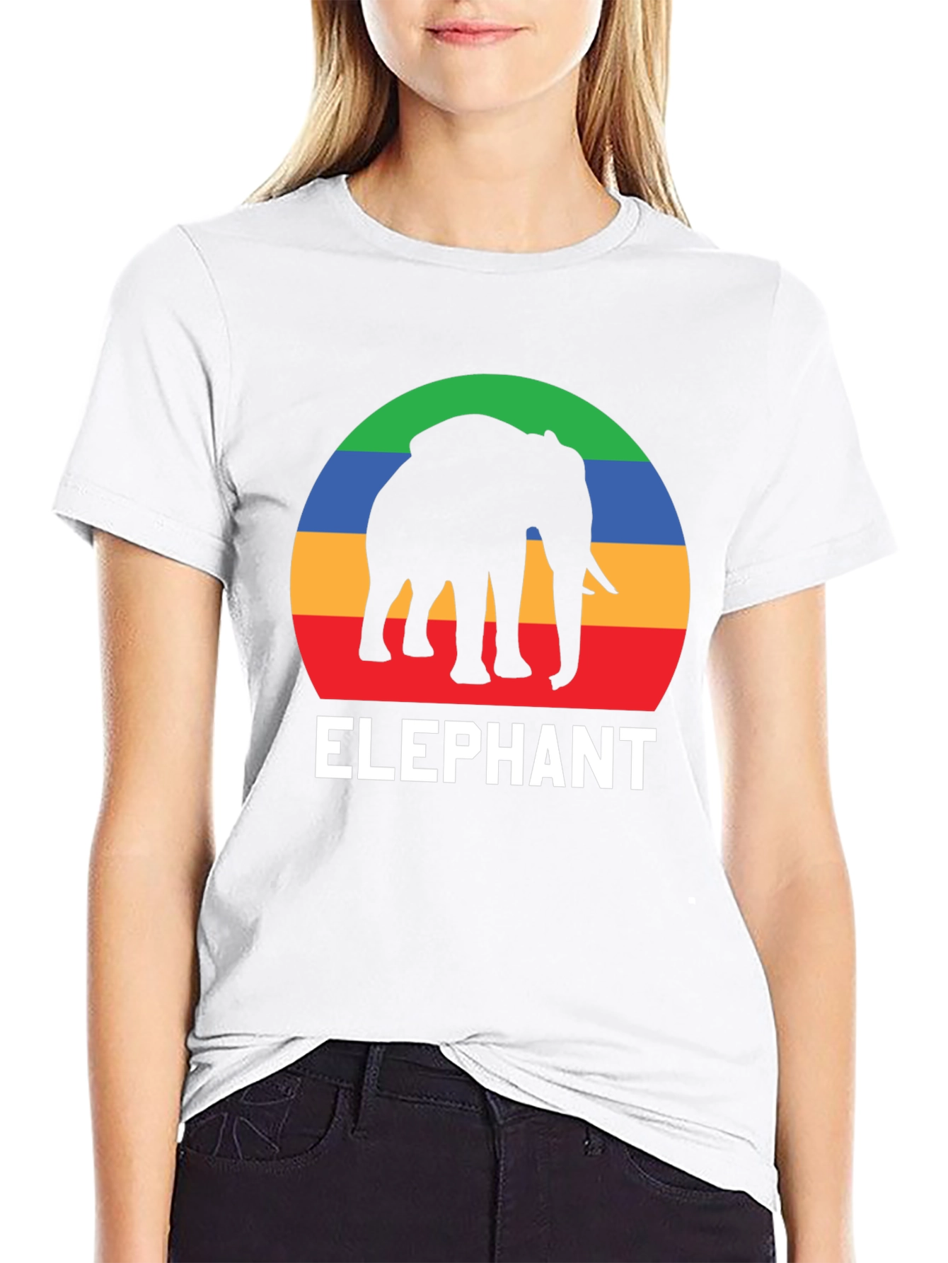 Elephant Graphic T-Shirt - Retro Style
