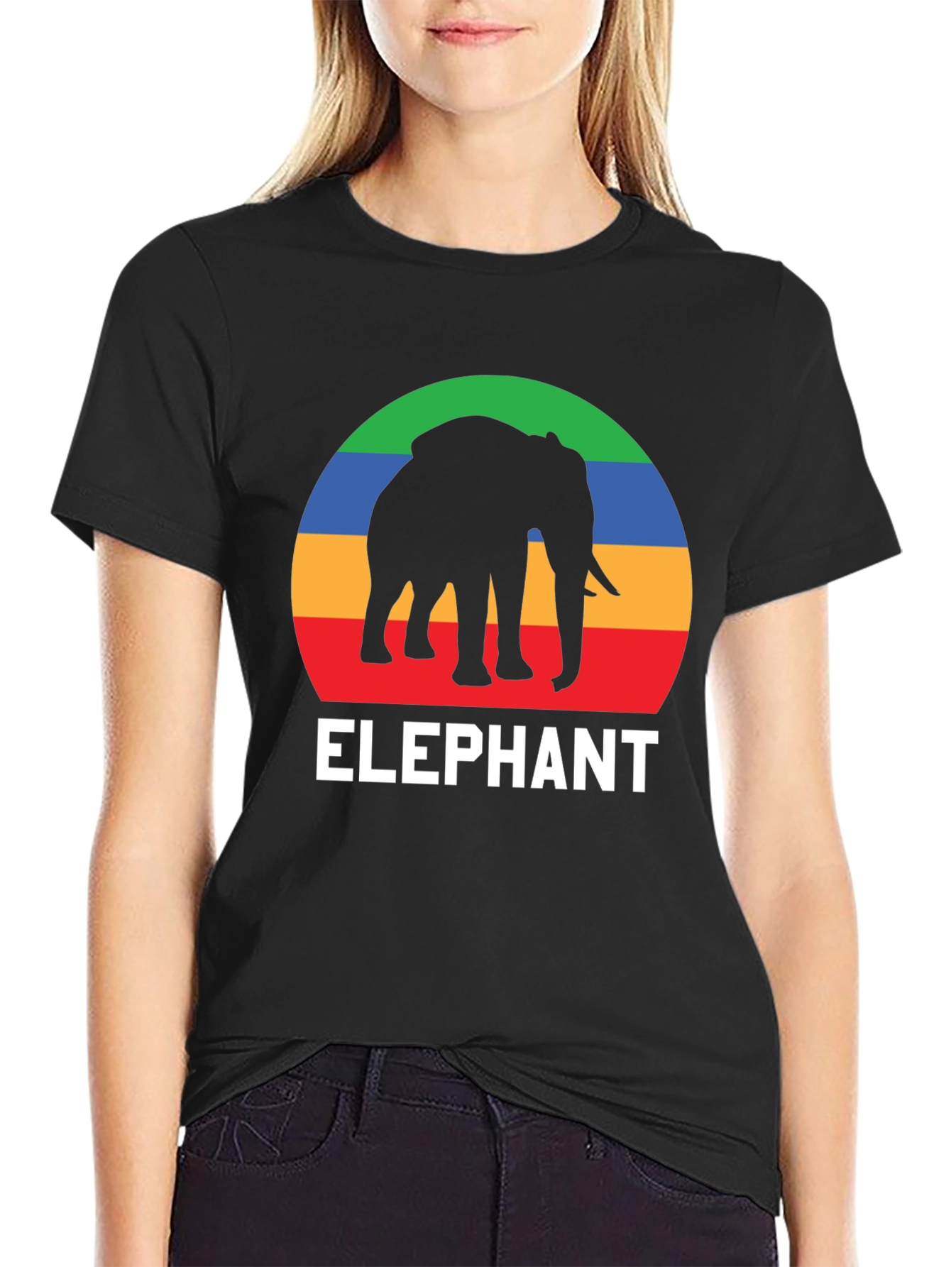 Elephant Graphic T-Shirt - Retro Style