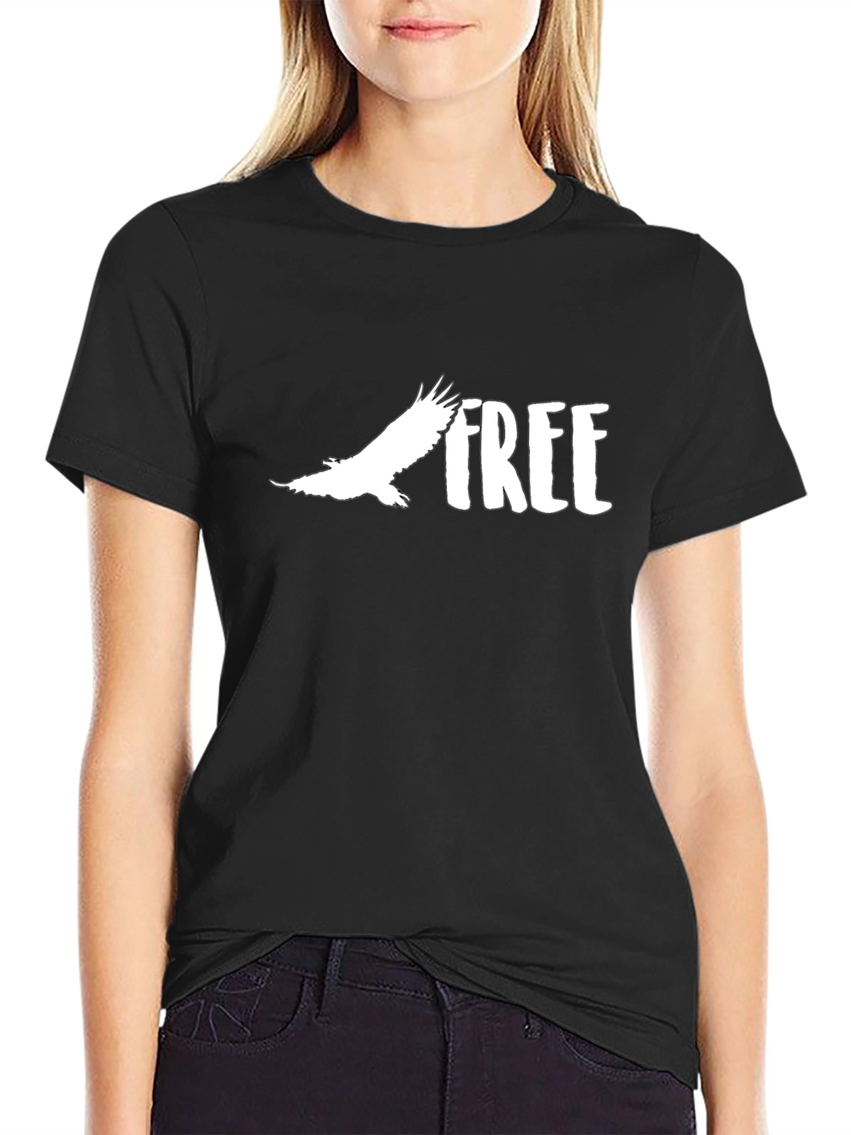 Free Eagle Graphic Tee - Mens Black T-Shirt