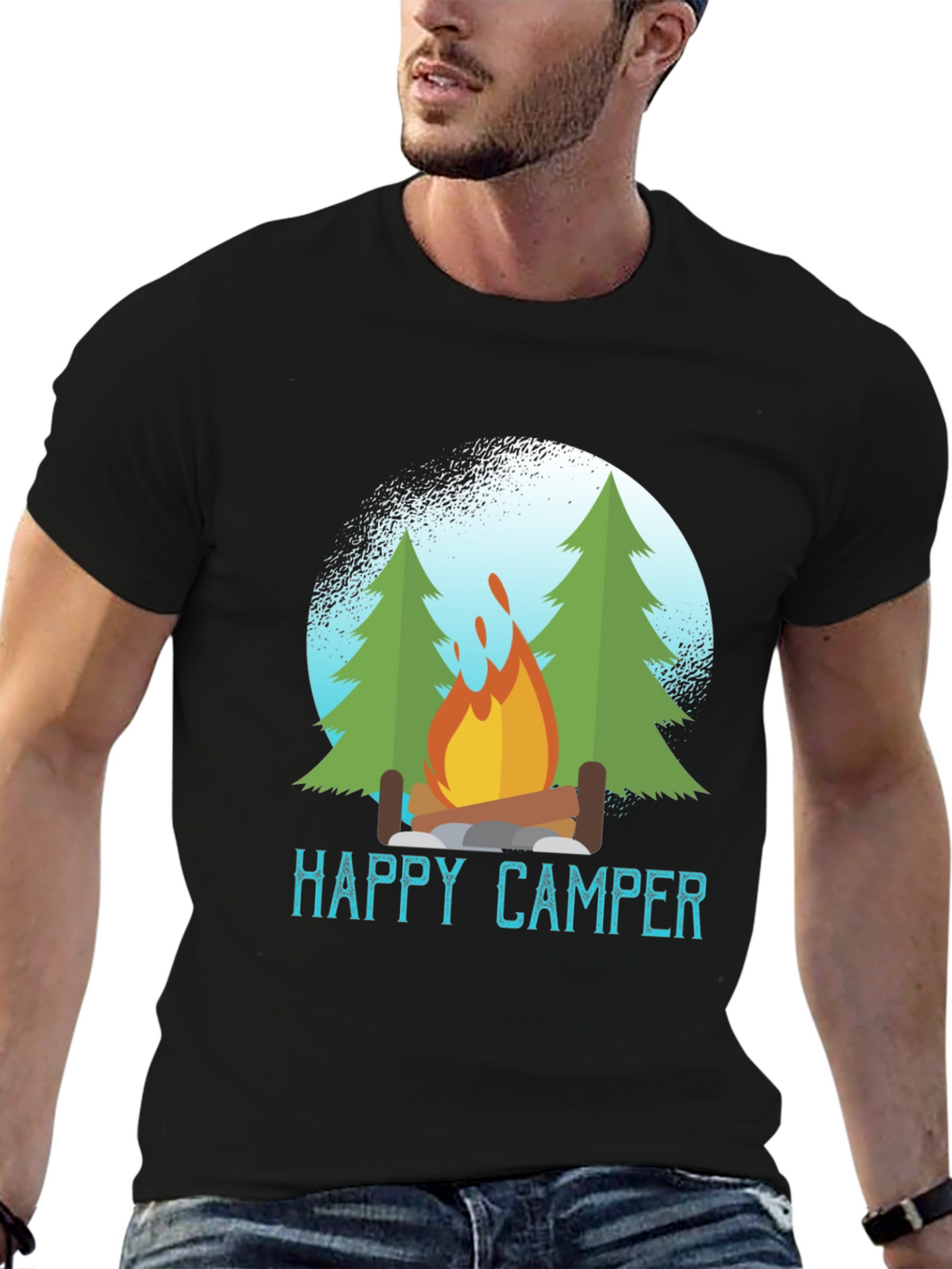 Happy Camper T-Shirt - Outdoors Adventure Tee