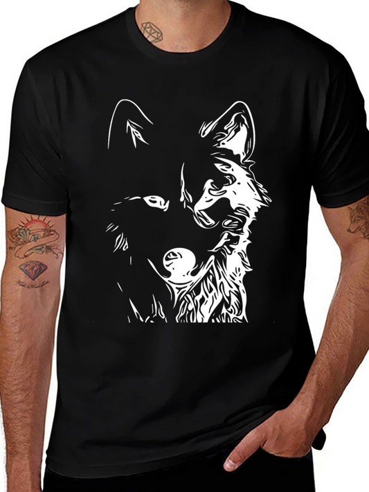 Wolf Graphic Black T-Shirt - Mens Fashion