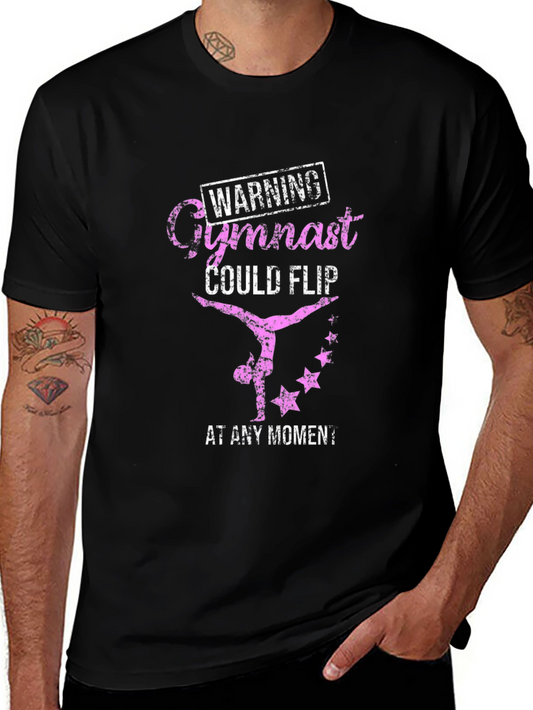 Warning Gymnast Flip T-Shirt