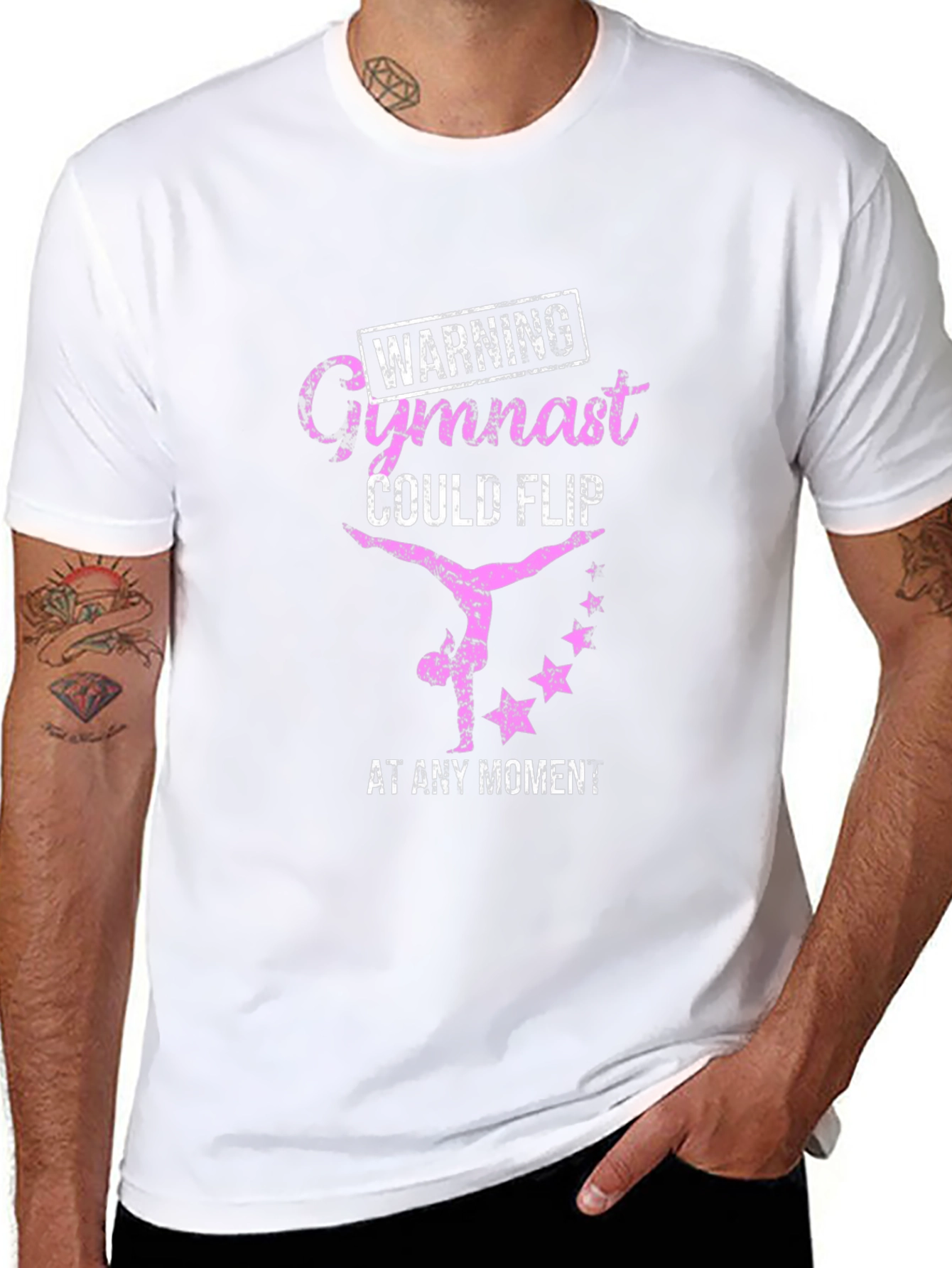 Warning Gymnast Flip T-Shirt