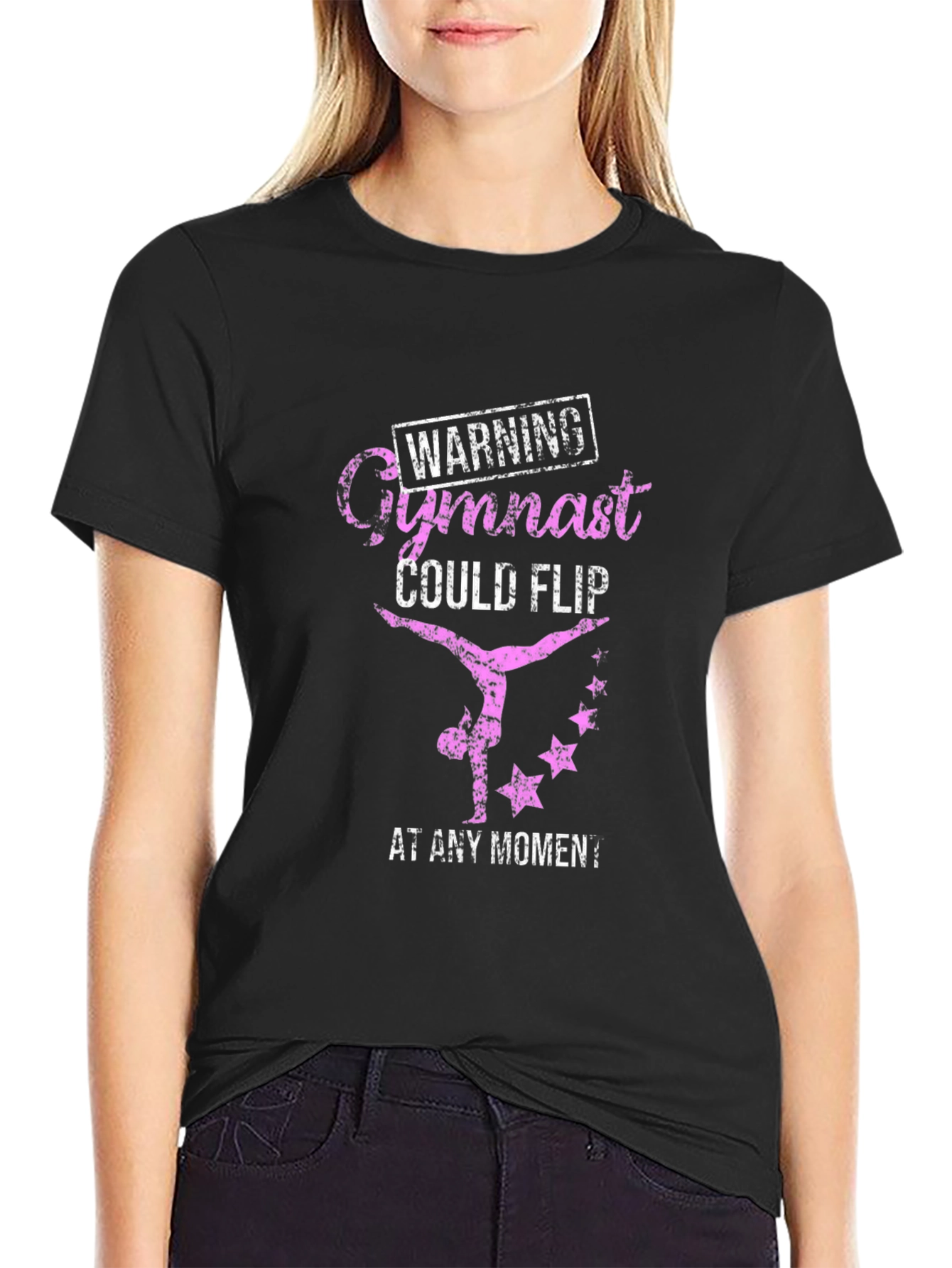 Warning Gymnast Flip T-Shirt