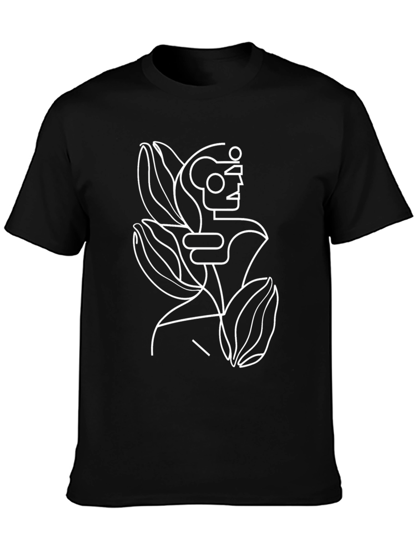 Abstract Line Art Graphic T-Shirt