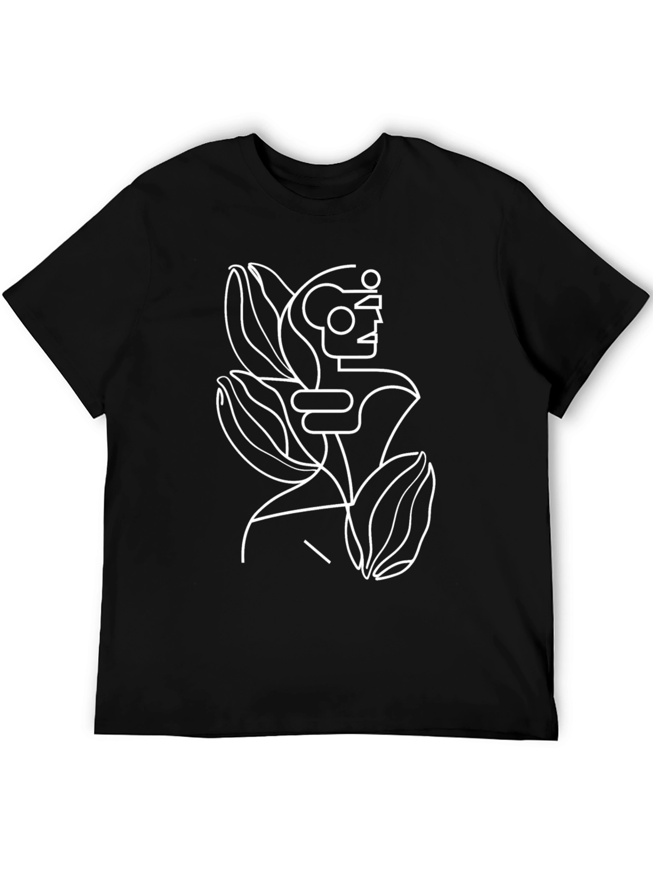 Abstract Line Art Graphic T-Shirt