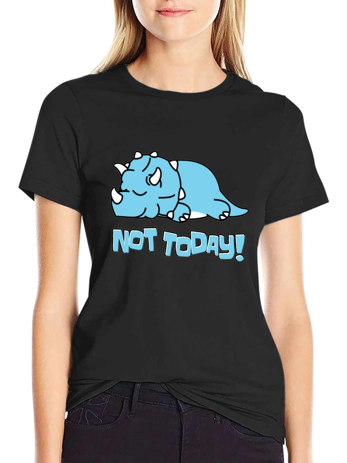 Not Today! Triceratops Graphic Tee