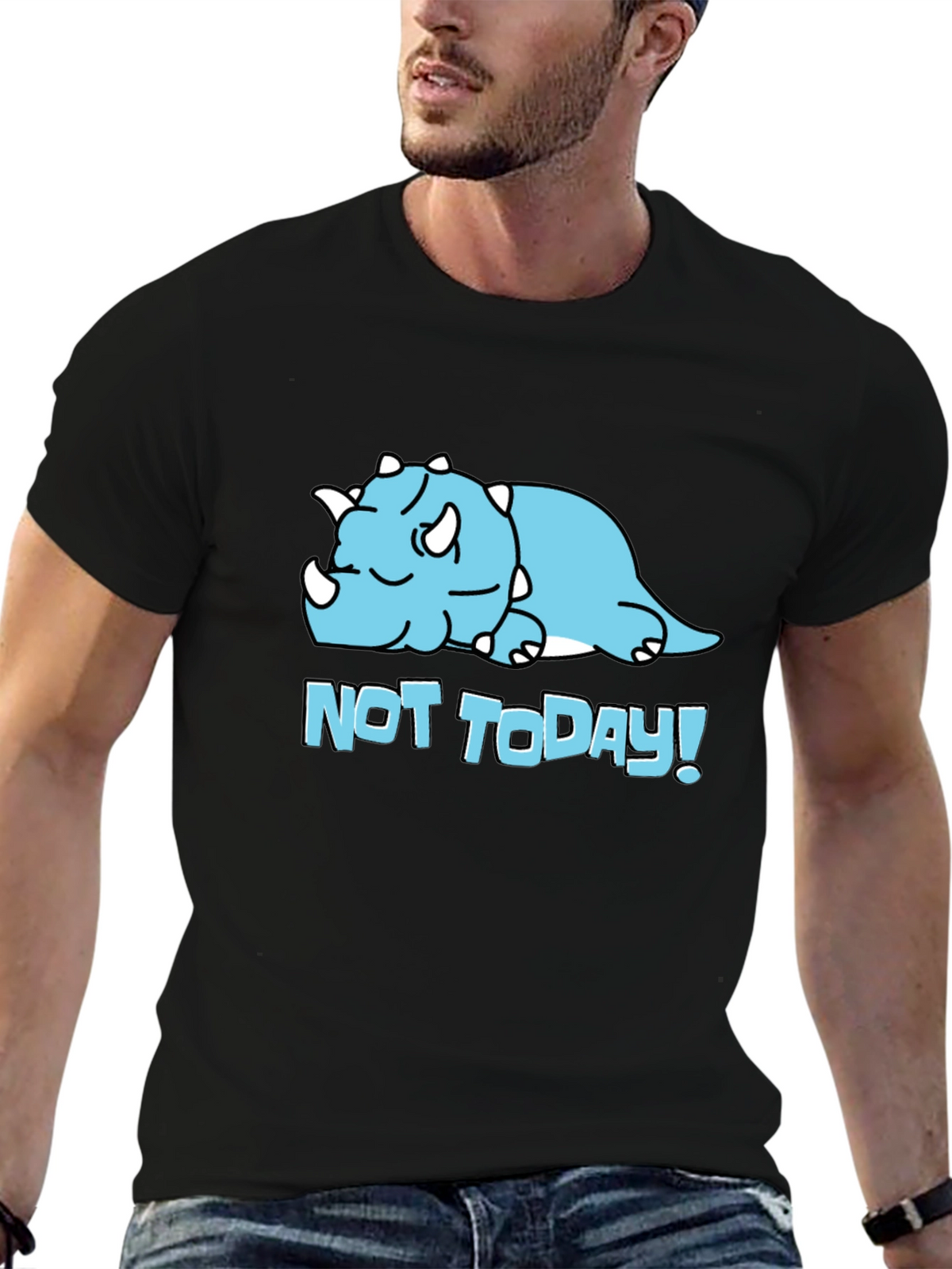 Not Today! Triceratops Graphic Tee