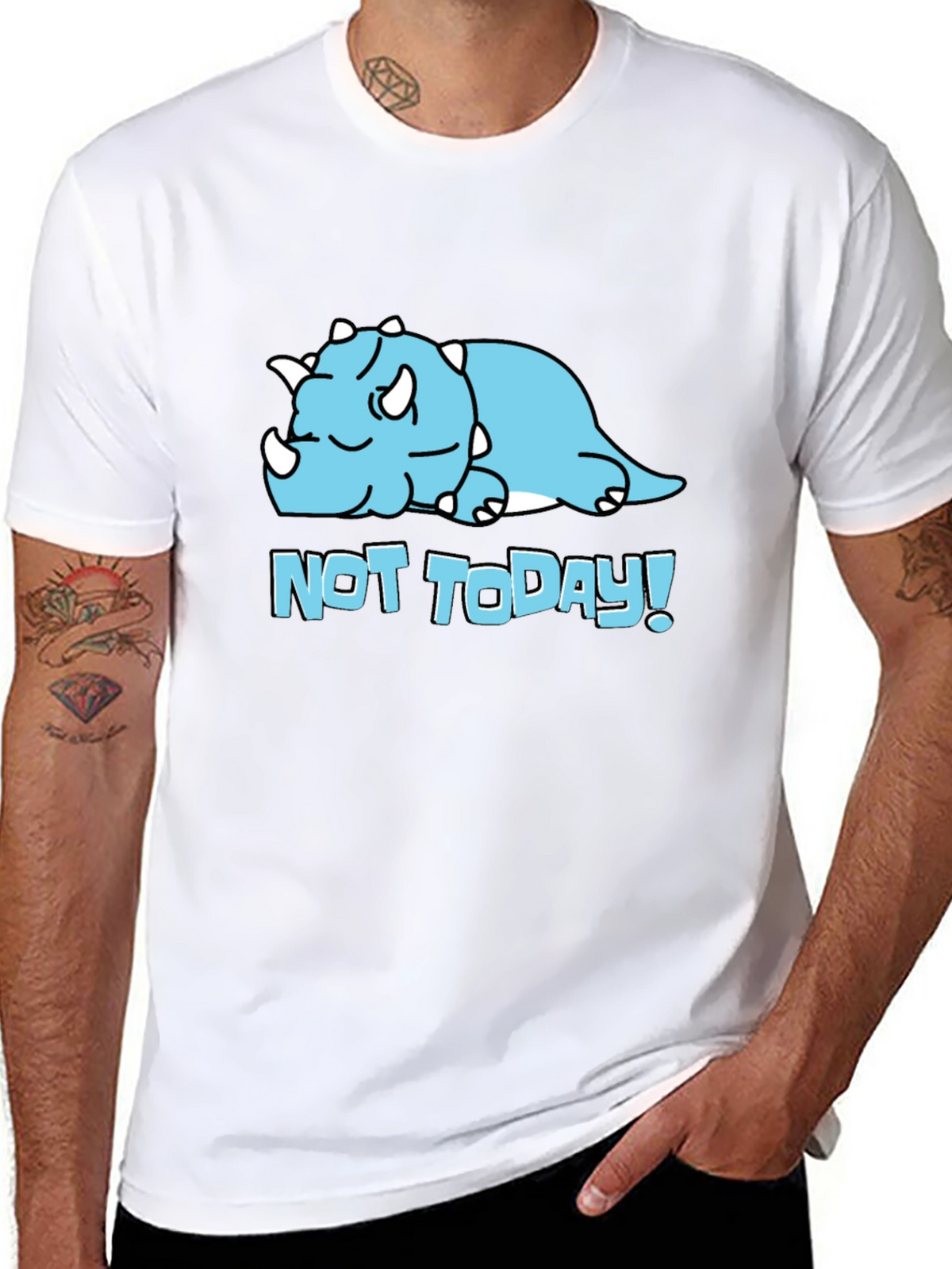Not Today! Triceratops Graphic Tee