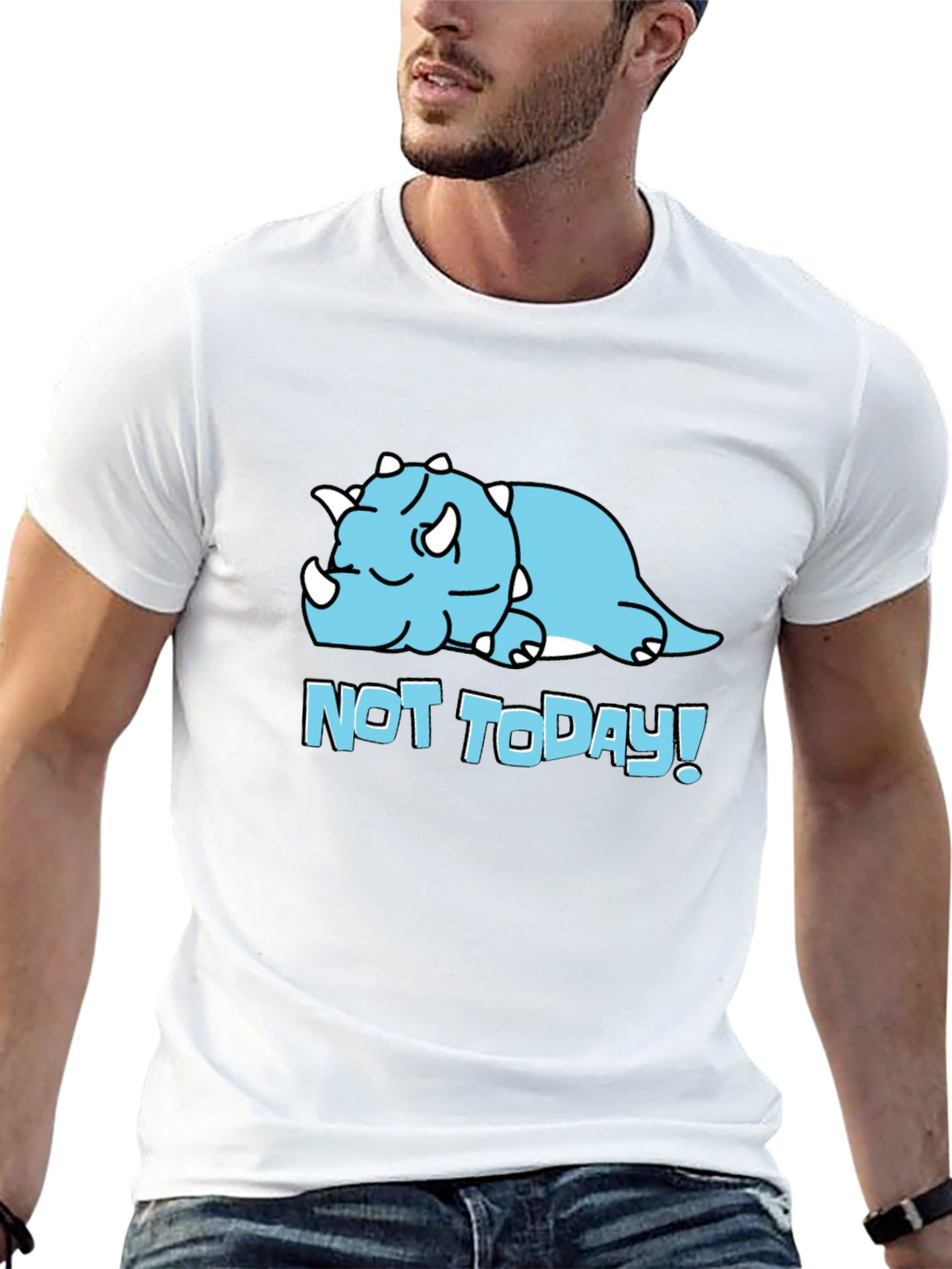Not Today! Triceratops Graphic Tee