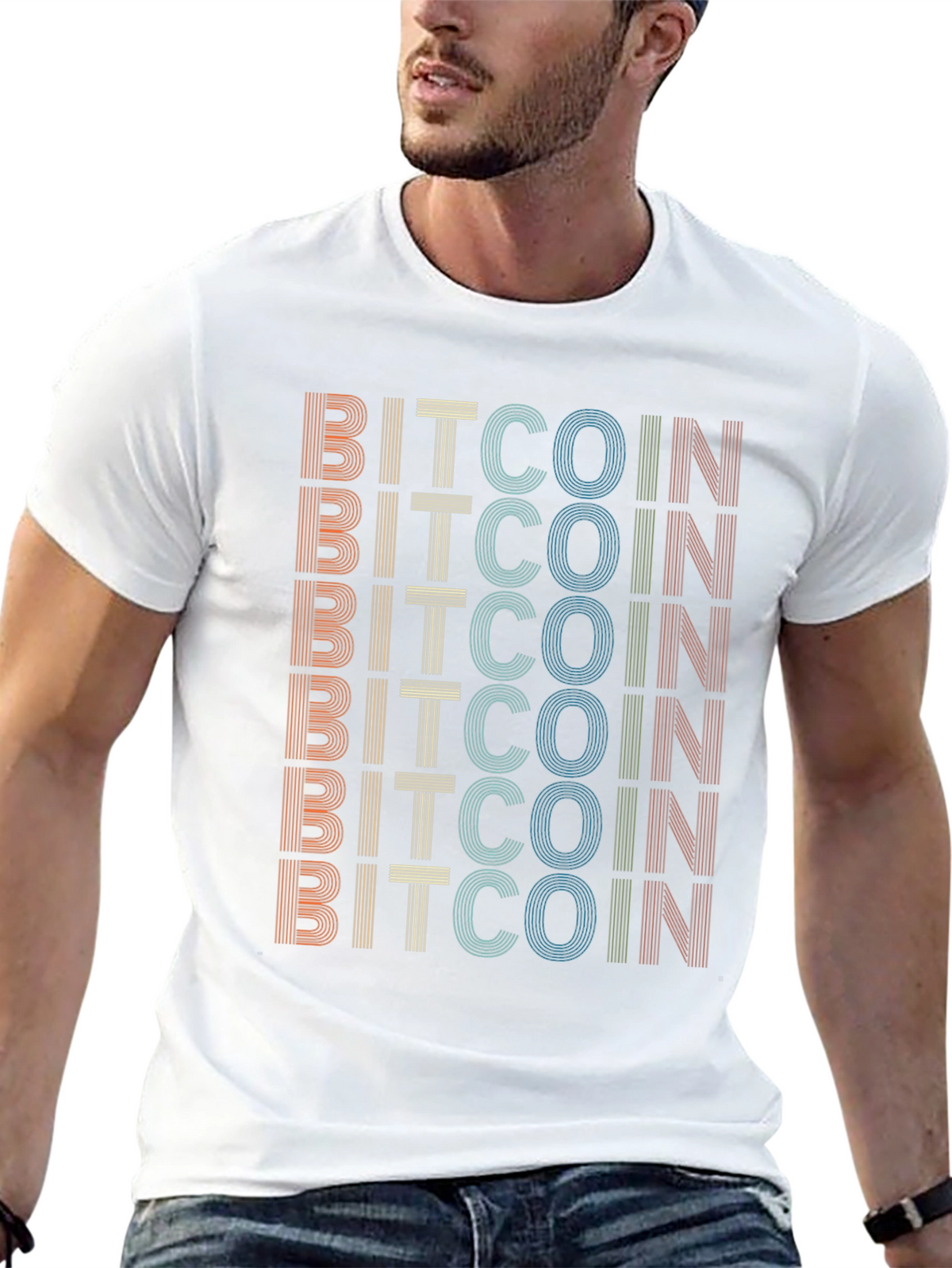 Retro Bitcoin T-Shirt - Cryptocurrency Enthusiast Tee