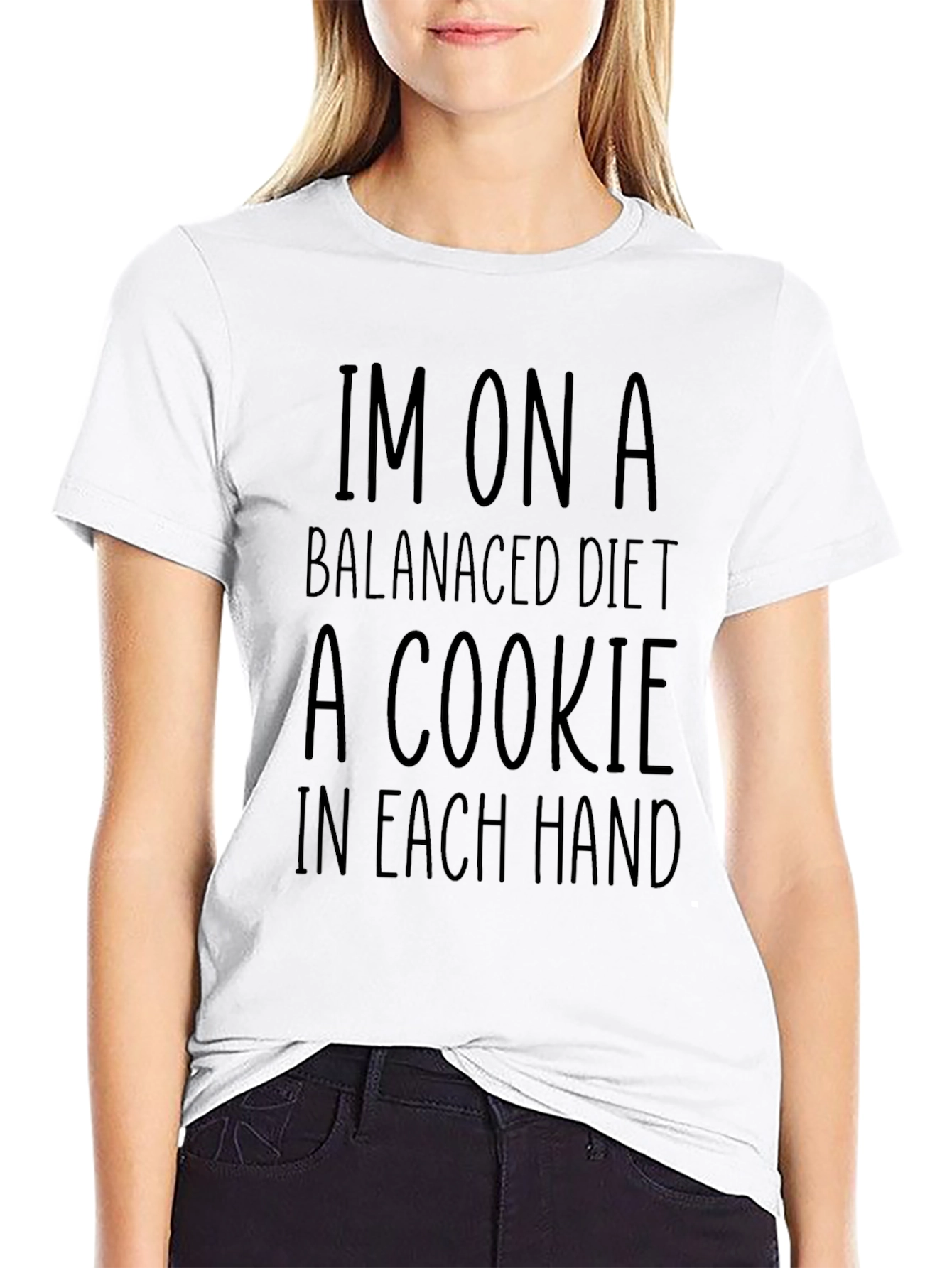 Funny Im On A Balanced Diet Graphic Tee