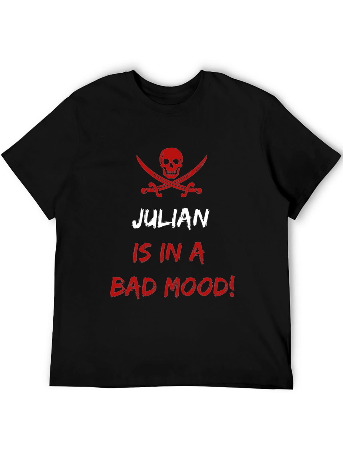 Julian in a Bad Mood Mens Black T-Shirt
