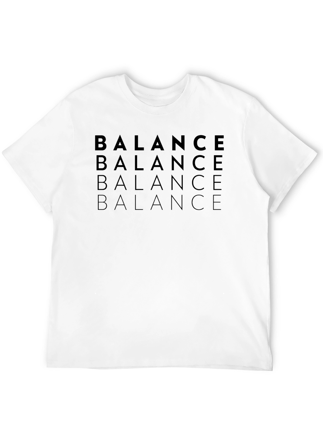 Mens Black Balance Graphic Tee