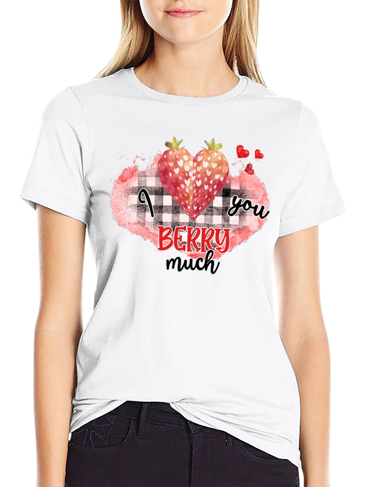 I Berry Much Love You Black T-Shirt