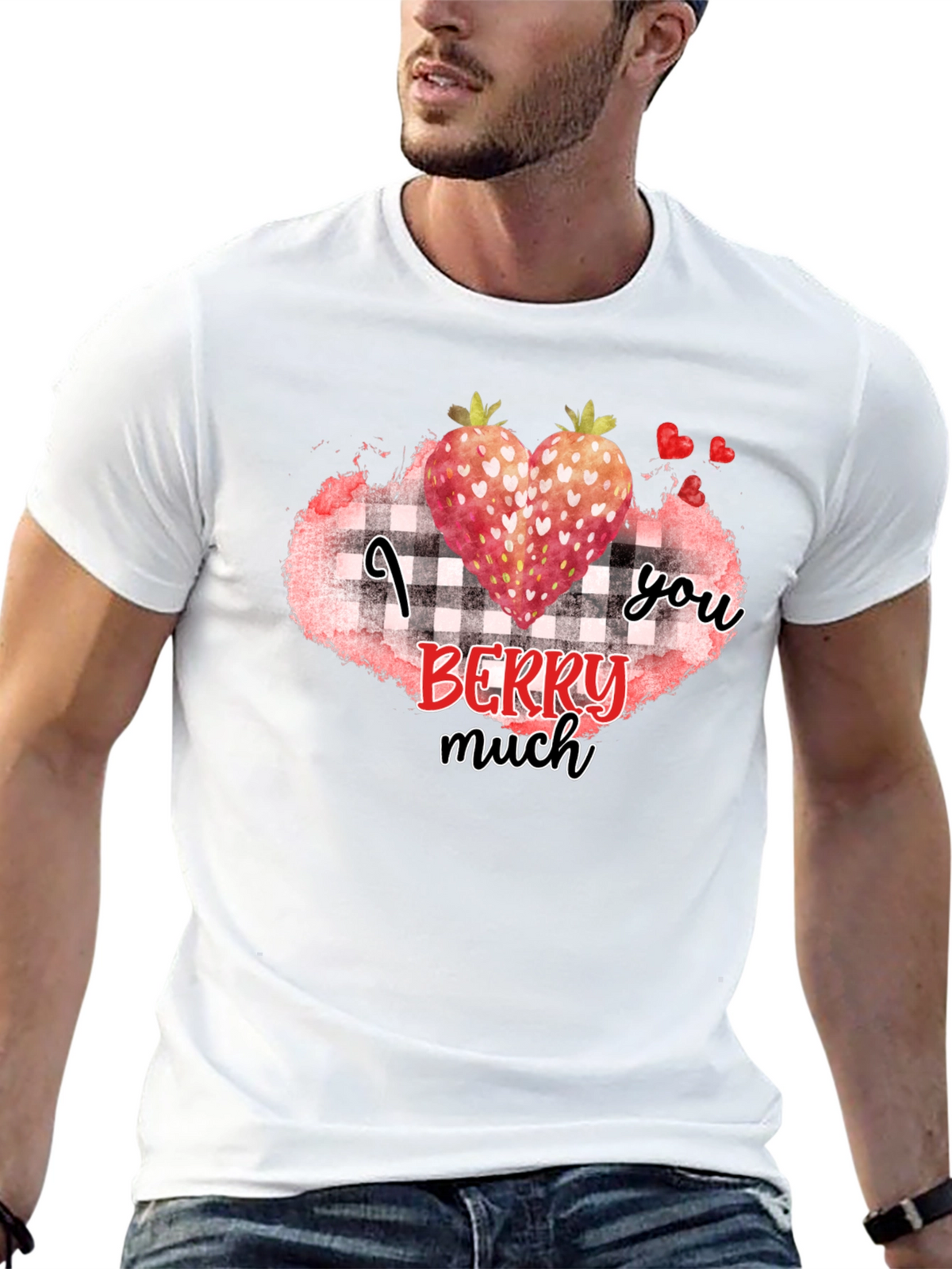 I Berry Much Love You Black T-Shirt