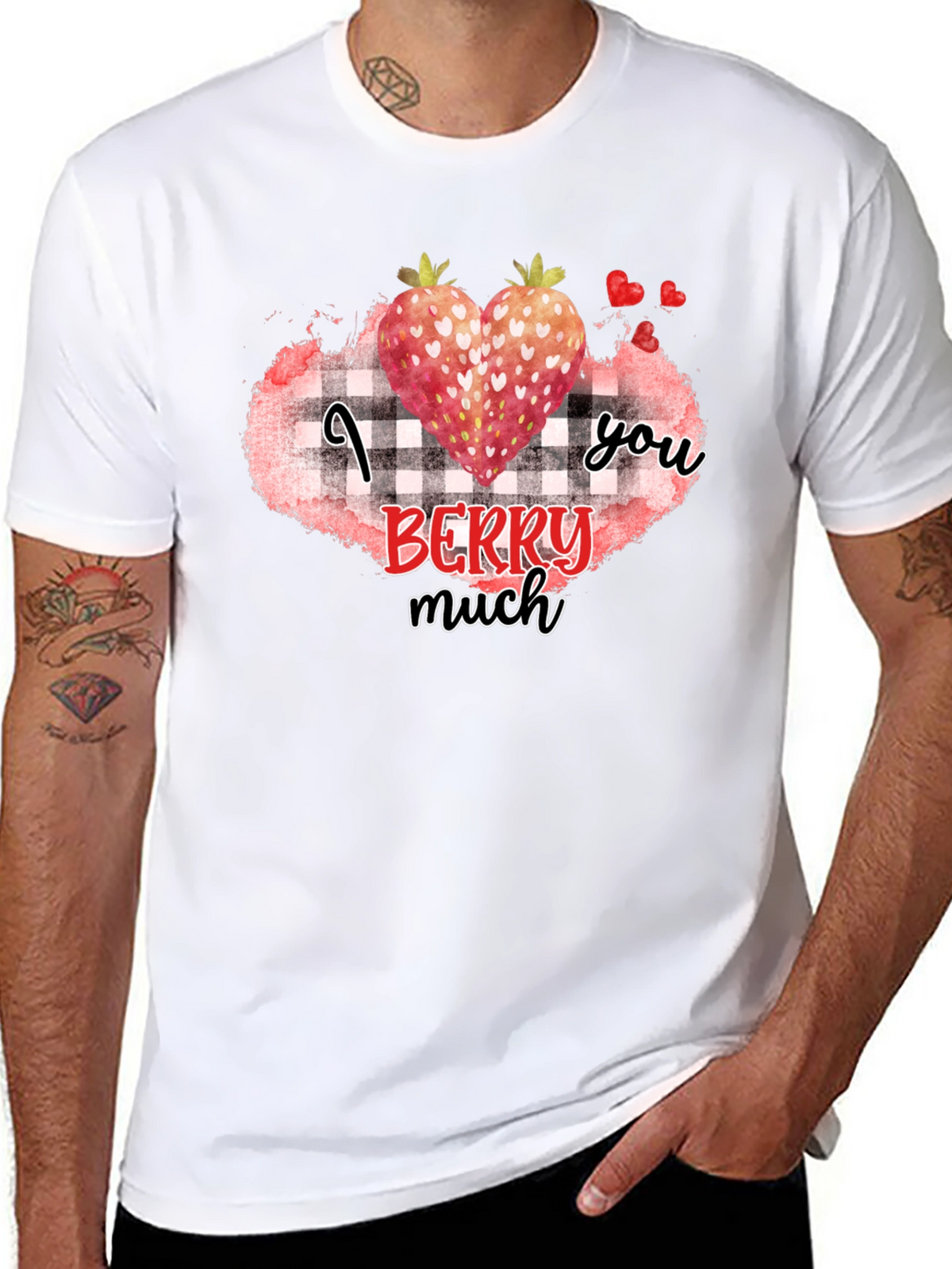 I Berry Much Love You Black T-Shirt