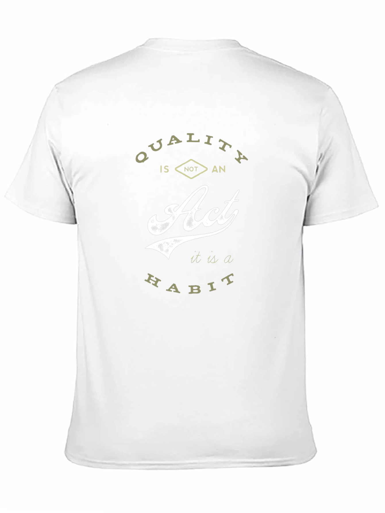 Quality Is An Act Mens Black T-Shirt