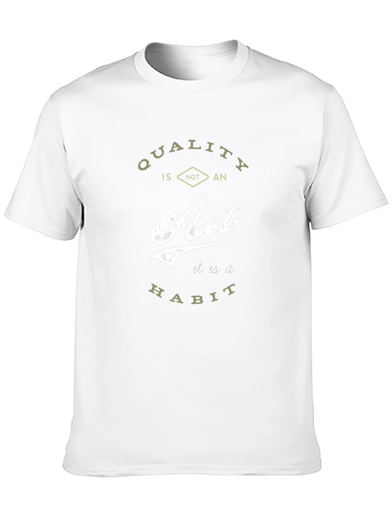 Quality Is An Act Mens Black T-Shirt