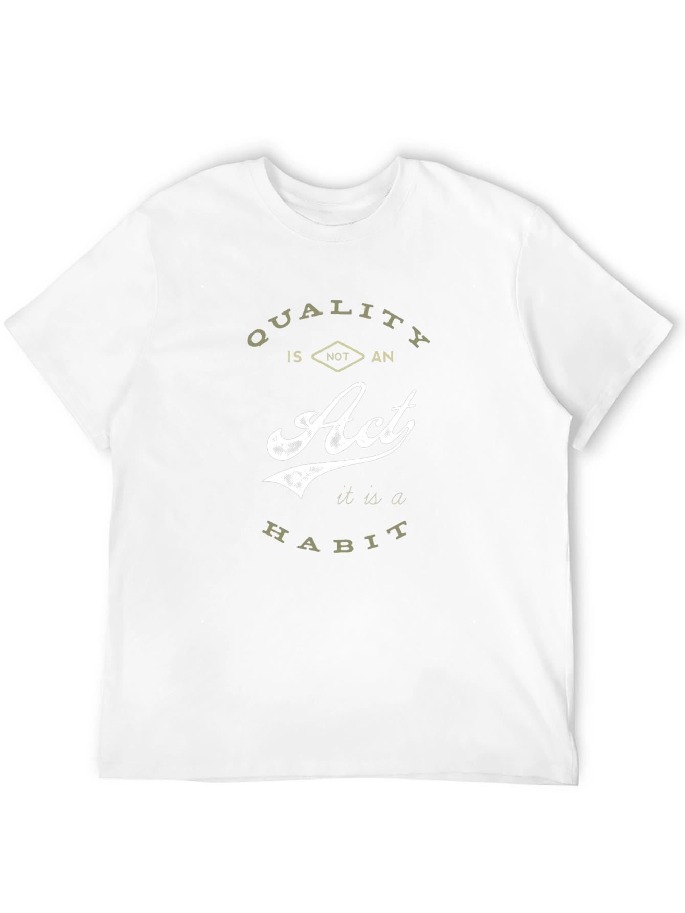Quality Is An Act Mens Black T-Shirt