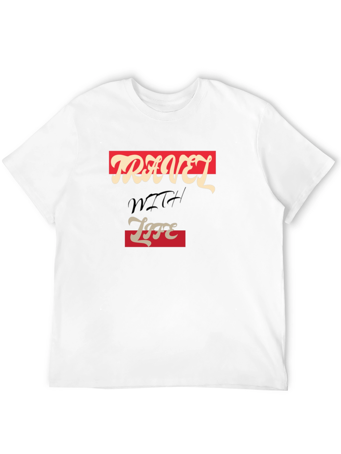 Travel With Life Black Graphic Tee