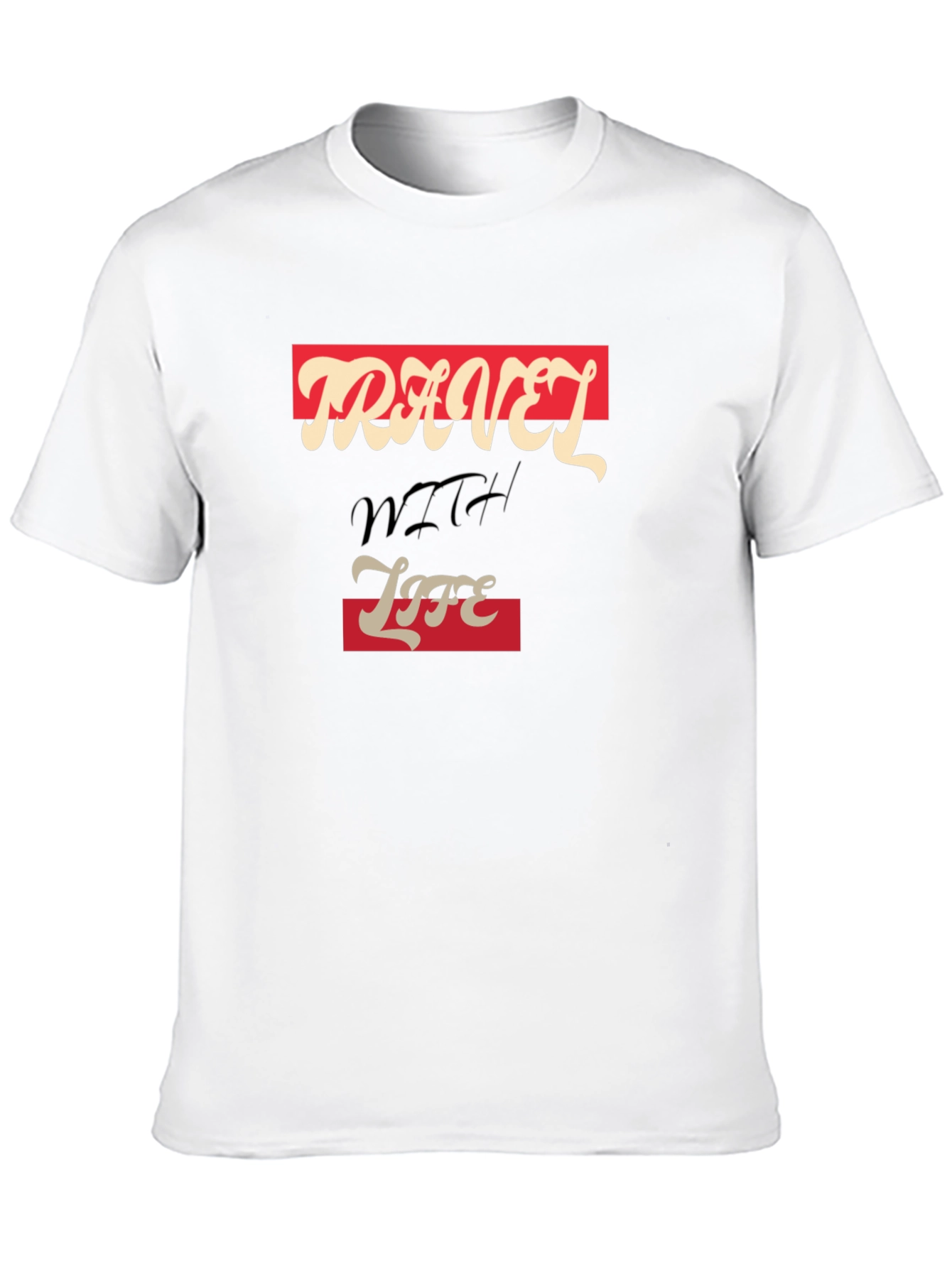 Travel With Life Black Graphic Tee