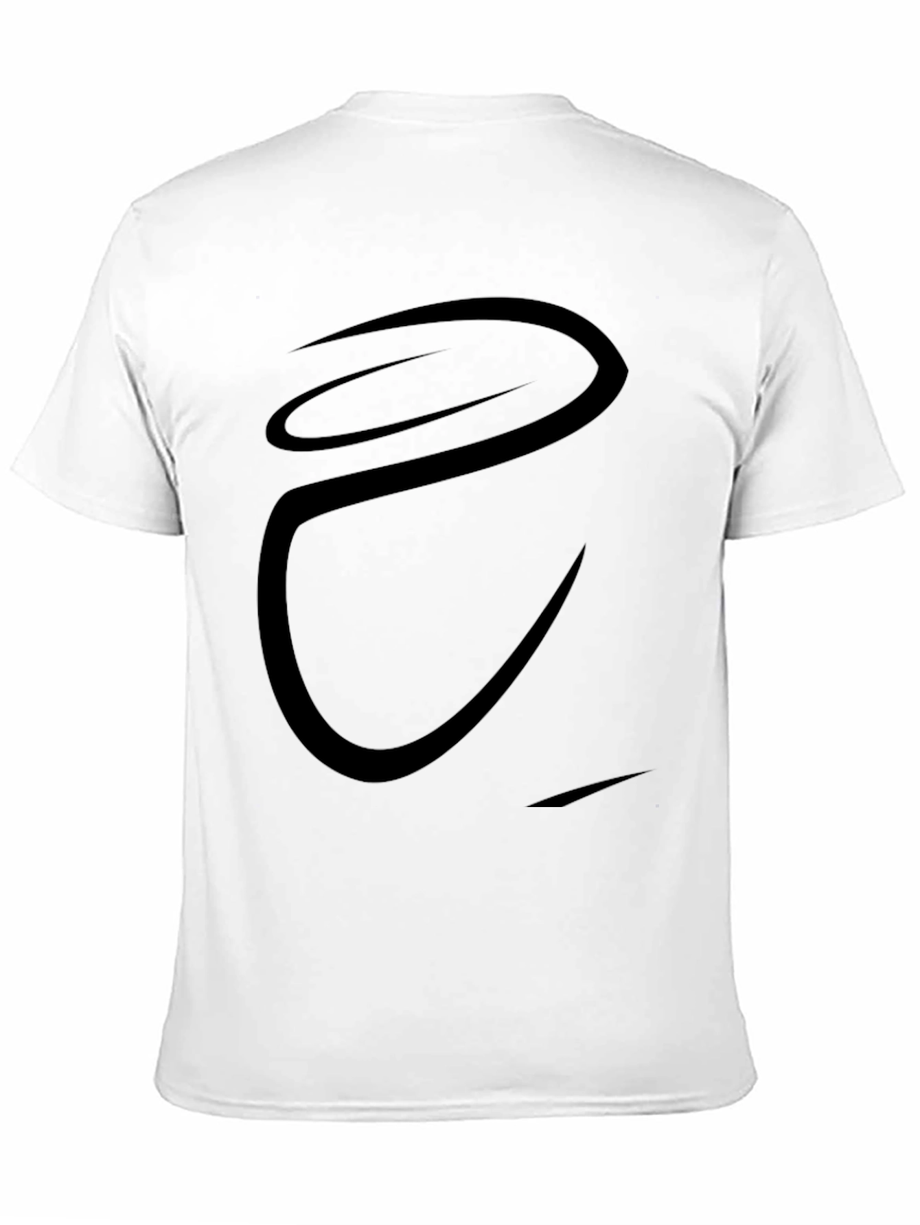 Stylish Black Curved Graphic Tee for Men