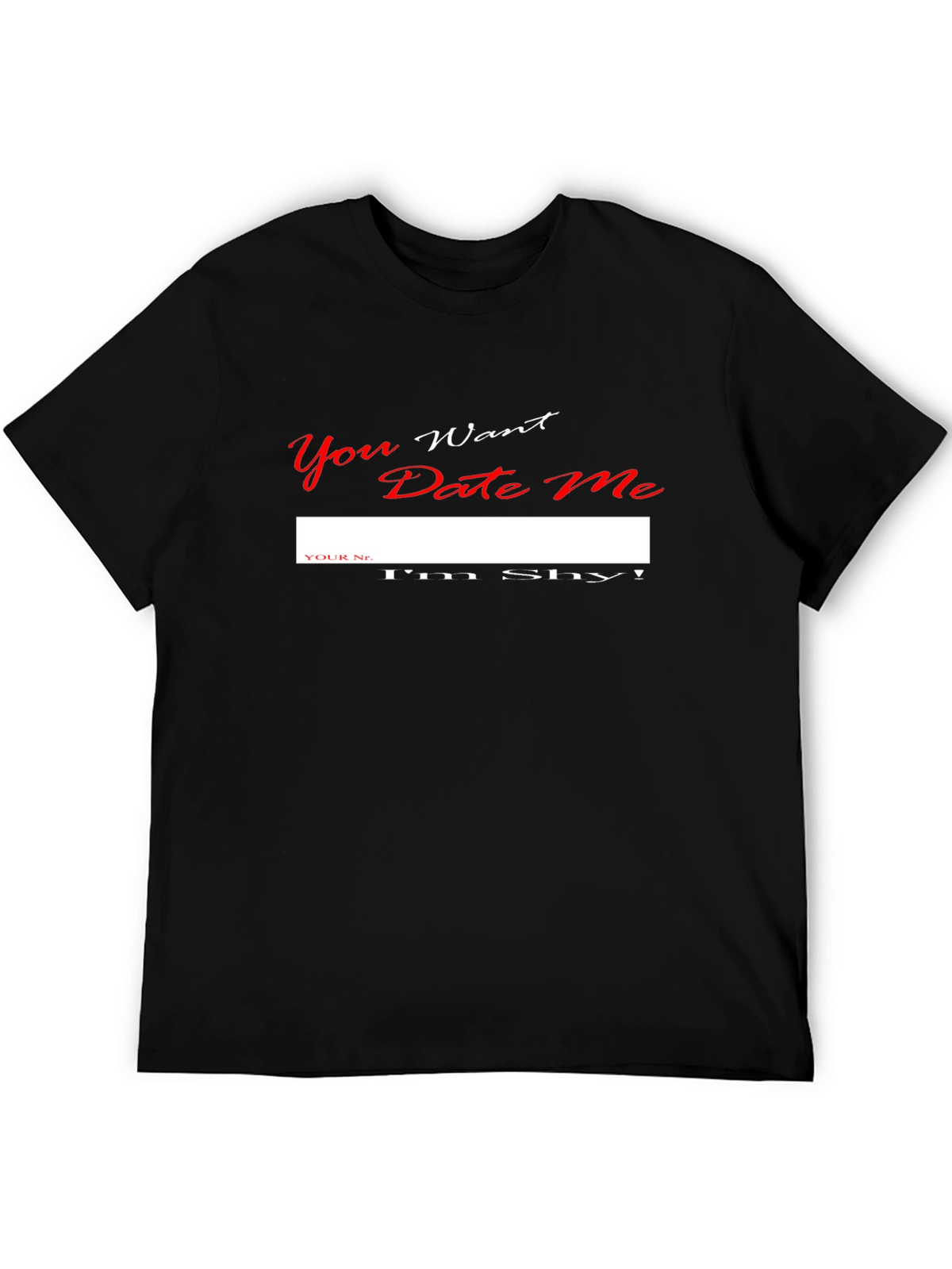 Shy Dating Humor Graphic T-Shirt