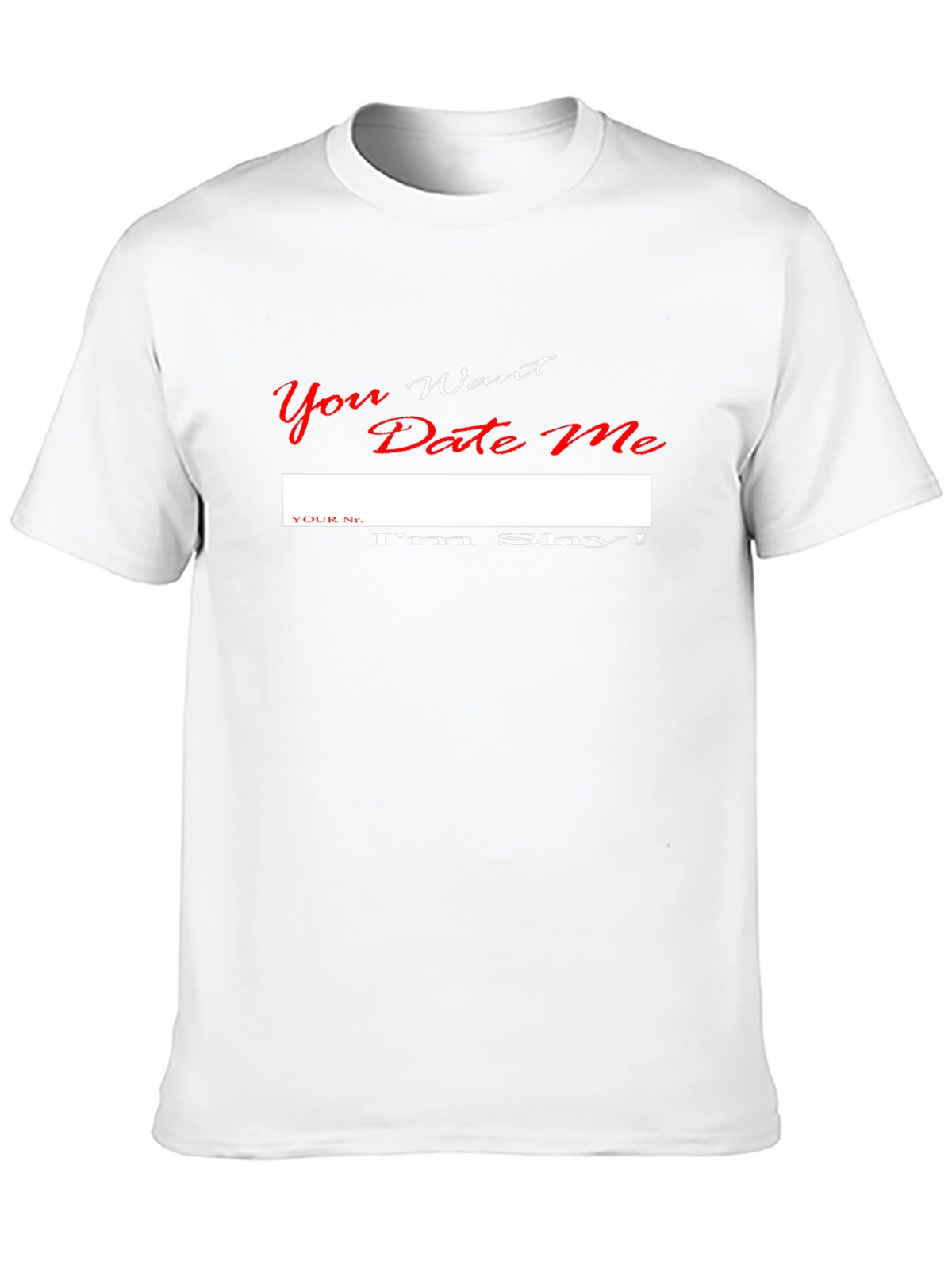 Shy Dating Humor Graphic T-Shirt