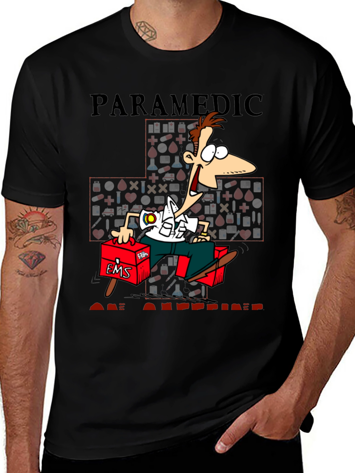 Paramedic Cartoon Graphic T-Shirt