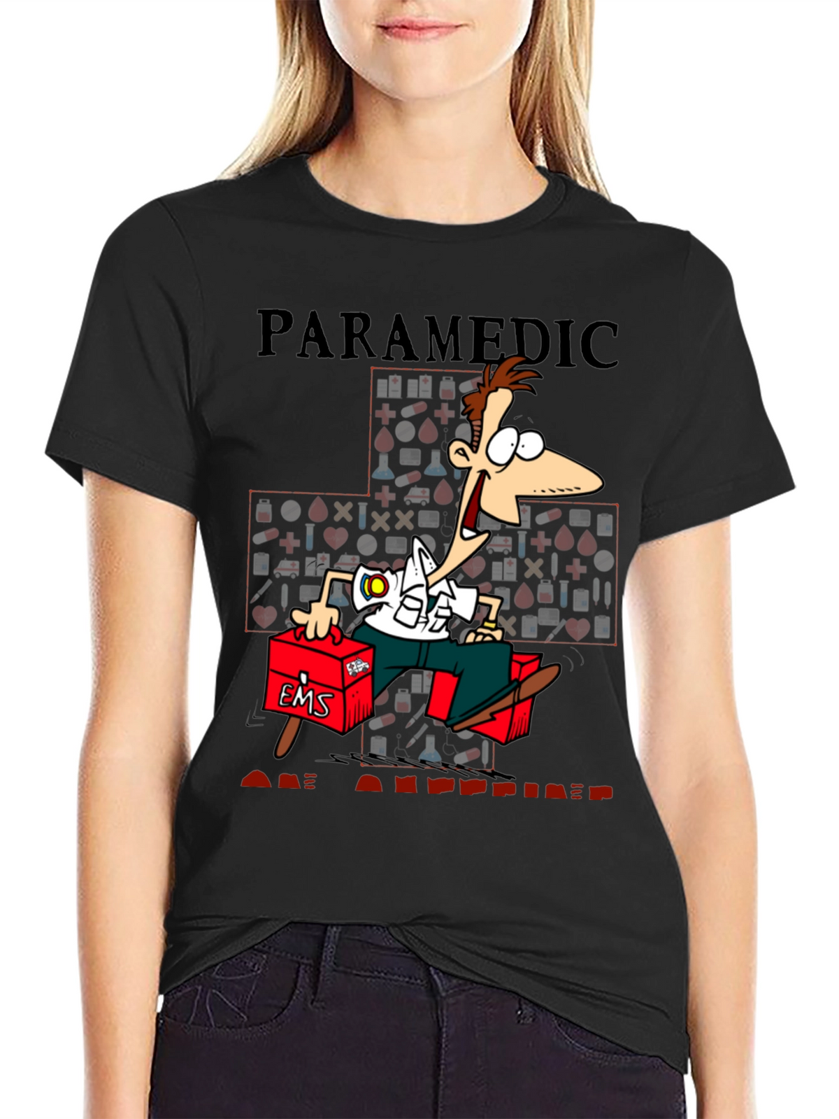 Paramedic Cartoon Graphic T-Shirt