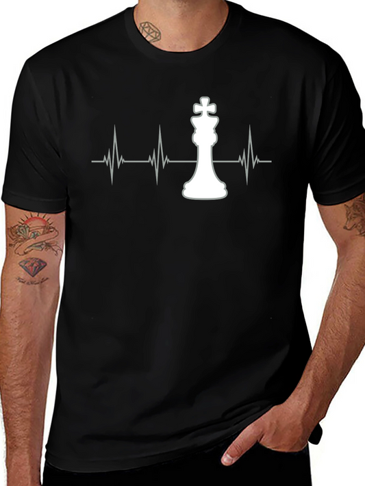 Chess King Heartbeat Graphic T-Shirt - Stylish Casual Tee