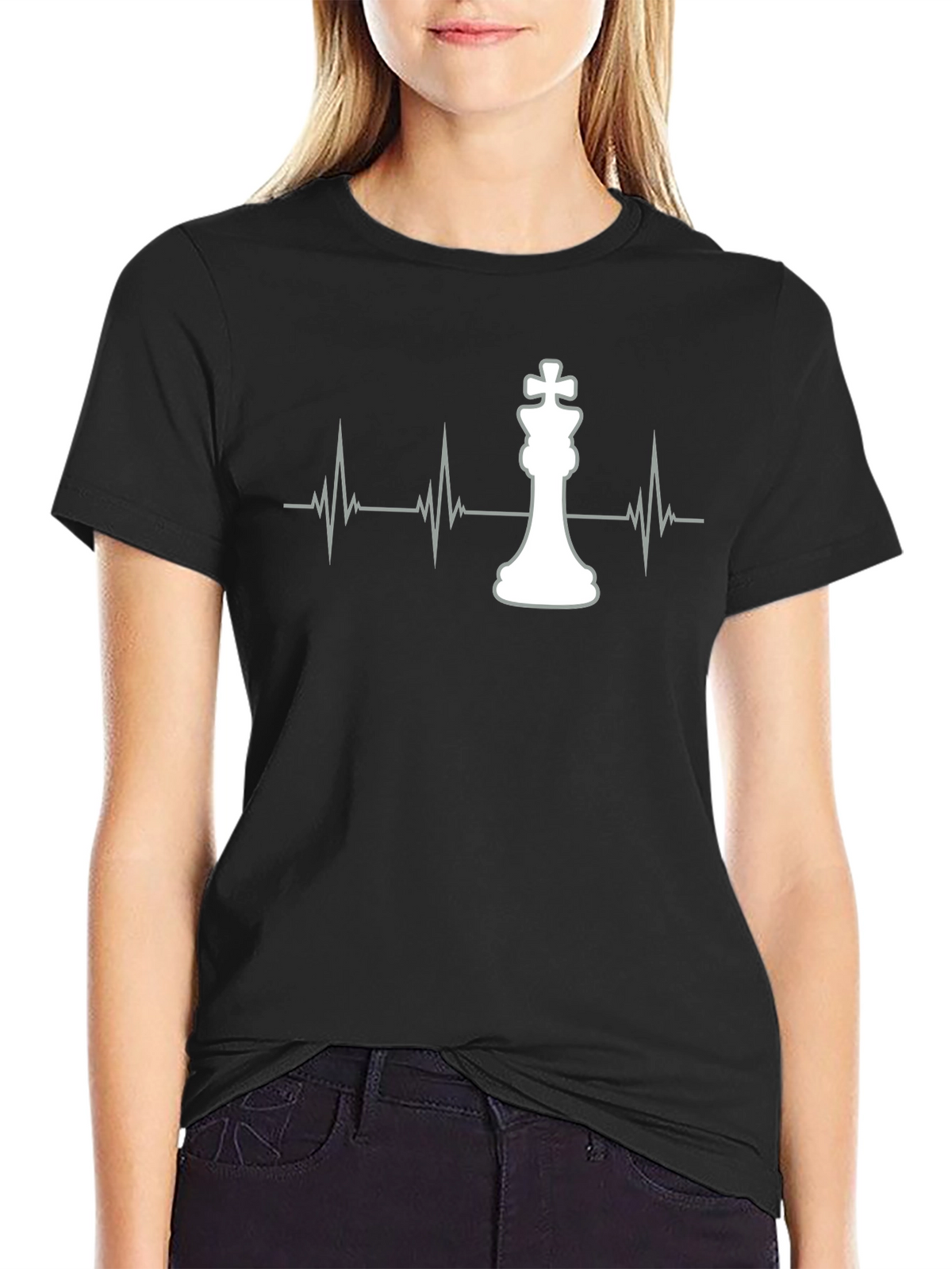 Chess King Heartbeat Graphic T-Shirt - Stylish Casual Tee