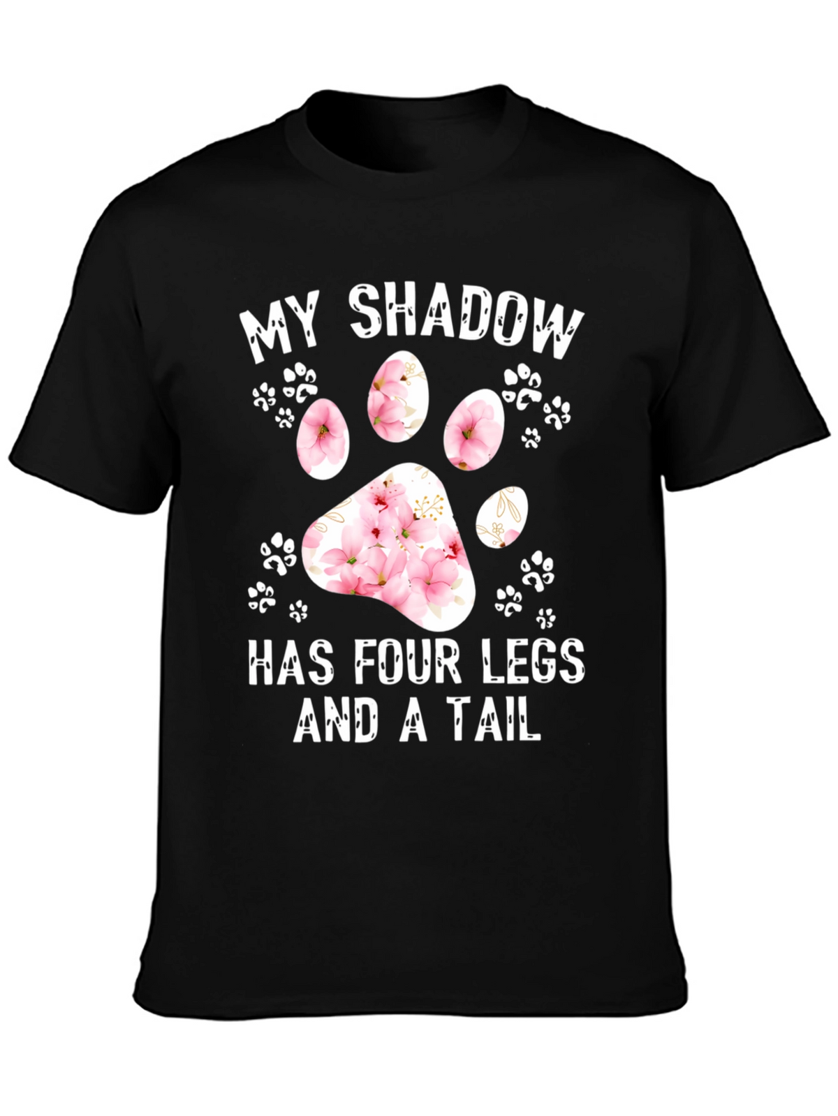My Shadow Dog Paw Print Graphic Tee