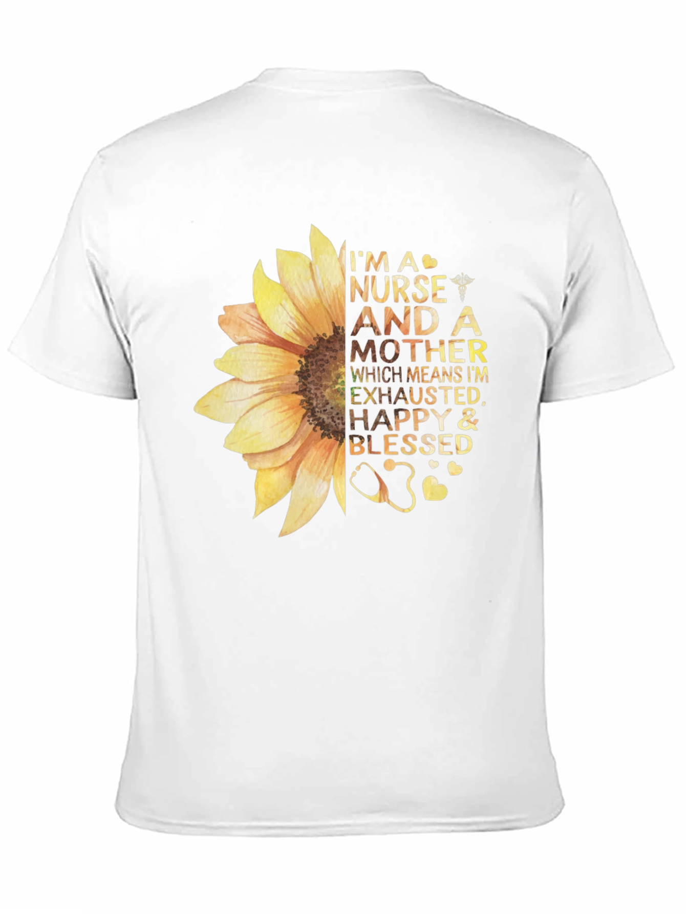 Nurse and Mother Sunflower Graphic T-Shirt