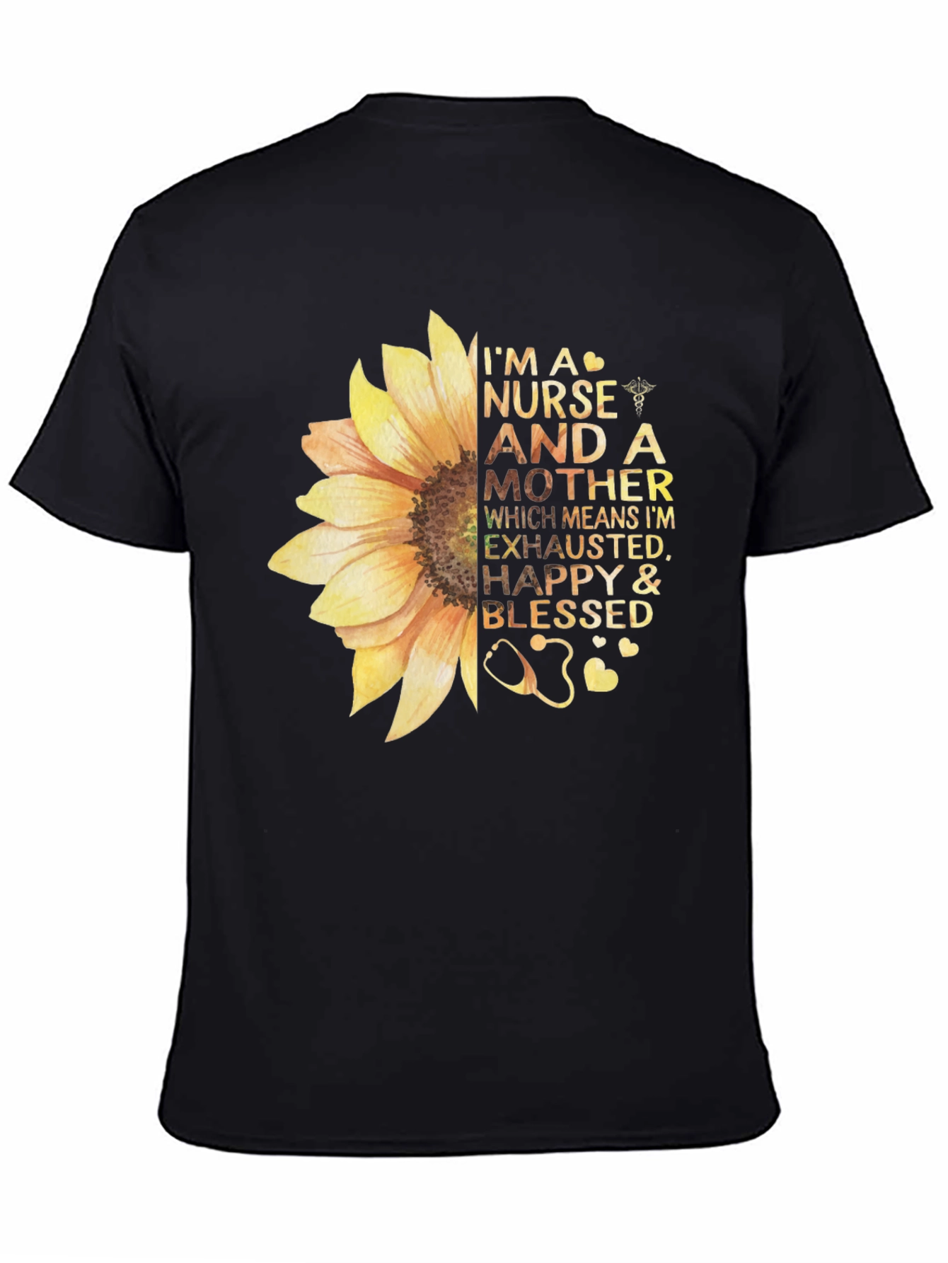 Nurse and Mother Sunflower Graphic T-Shirt