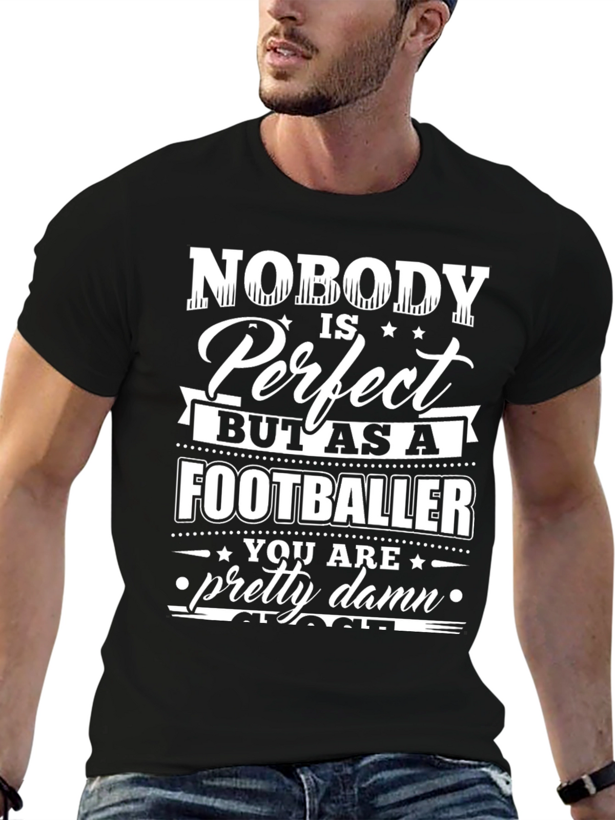 Footballer T-Shirt - Nobody is Perfect Design