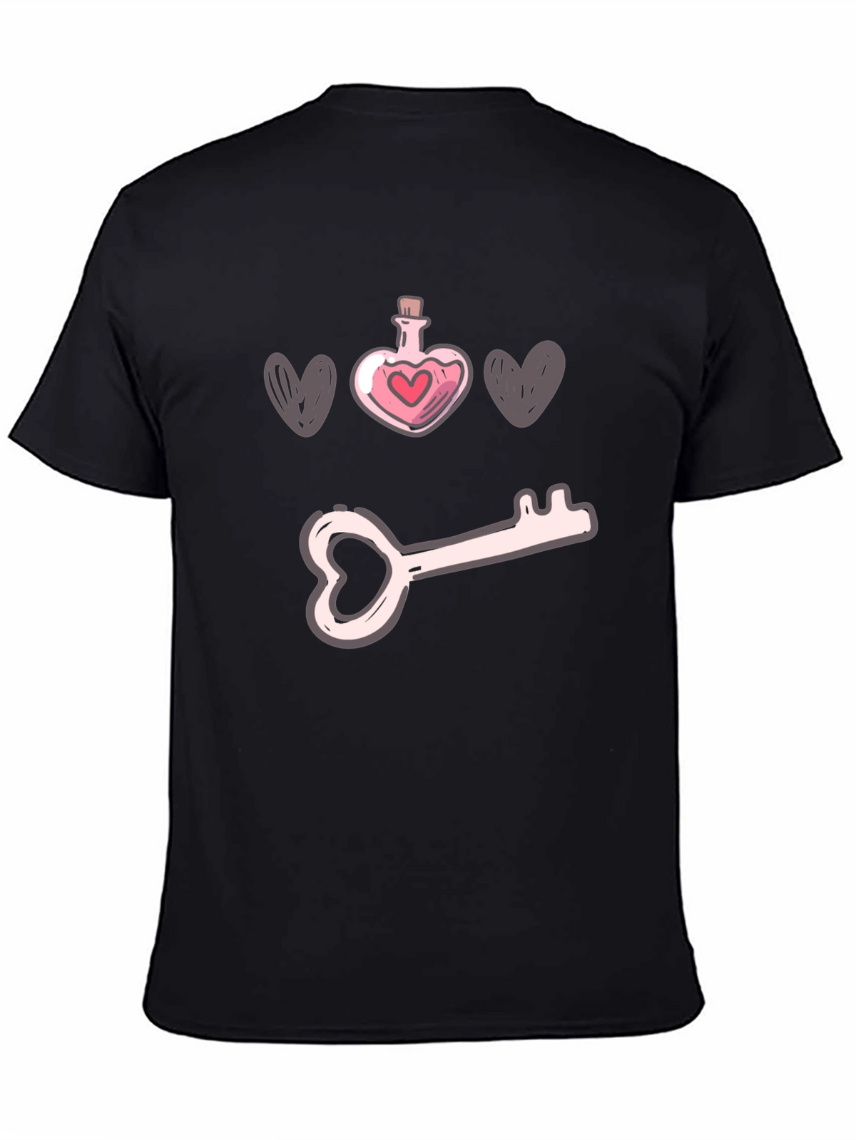 Heart Potion Key T-Shirt - Love Unlock Tee