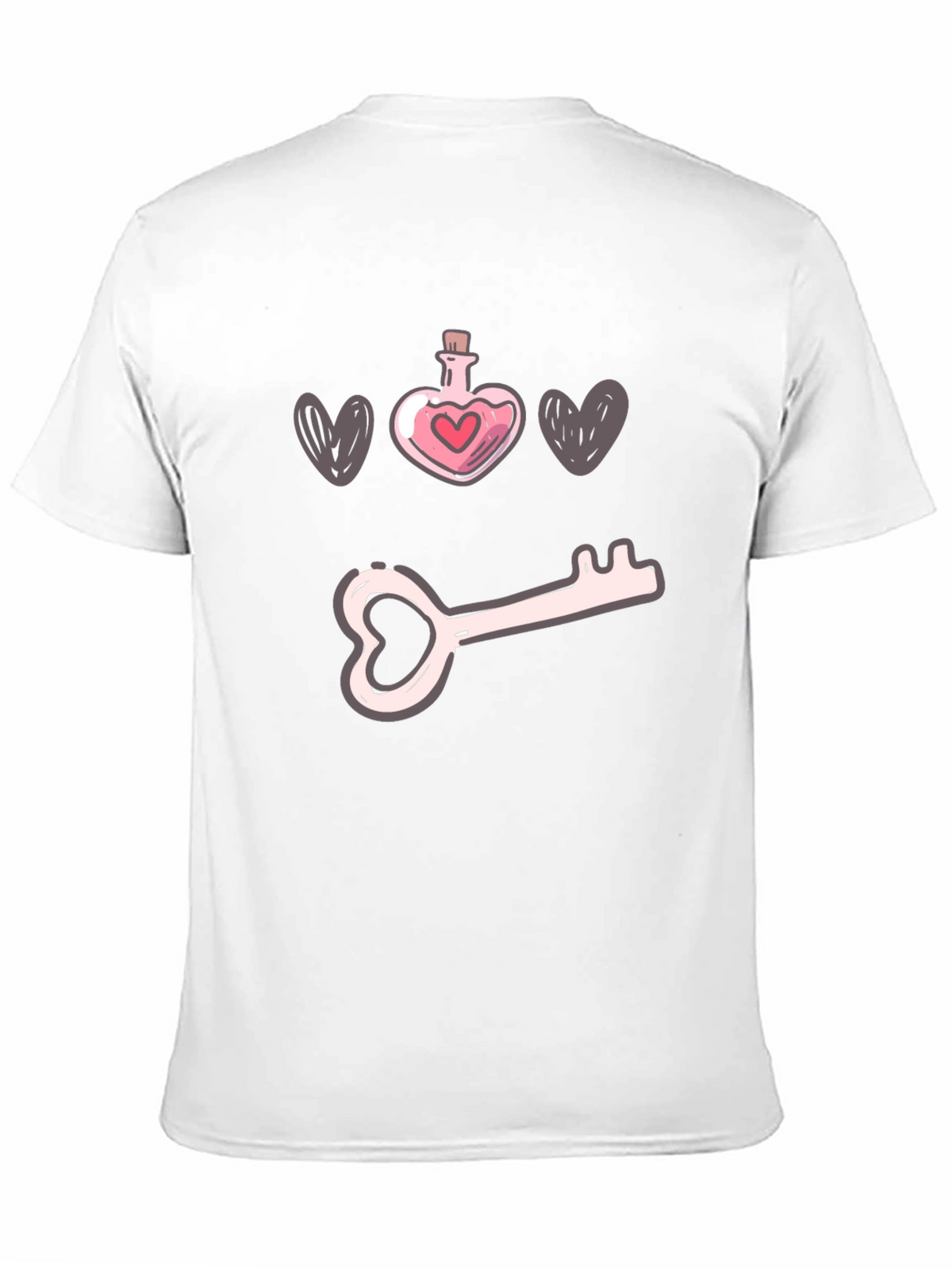 Heart Potion Key T-Shirt - Love Unlock Tee
