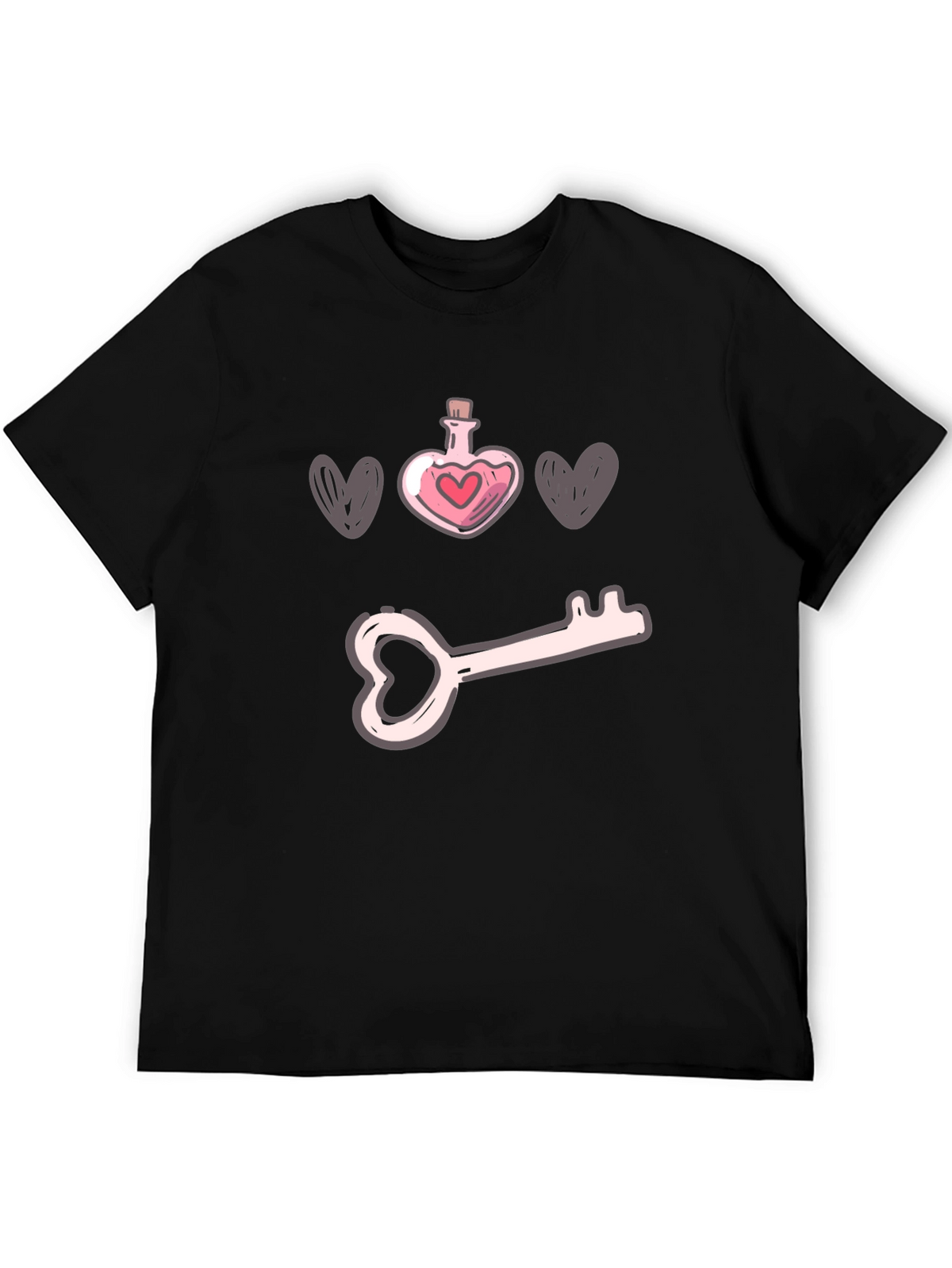 Heart Potion Key T-Shirt - Love Unlock Tee