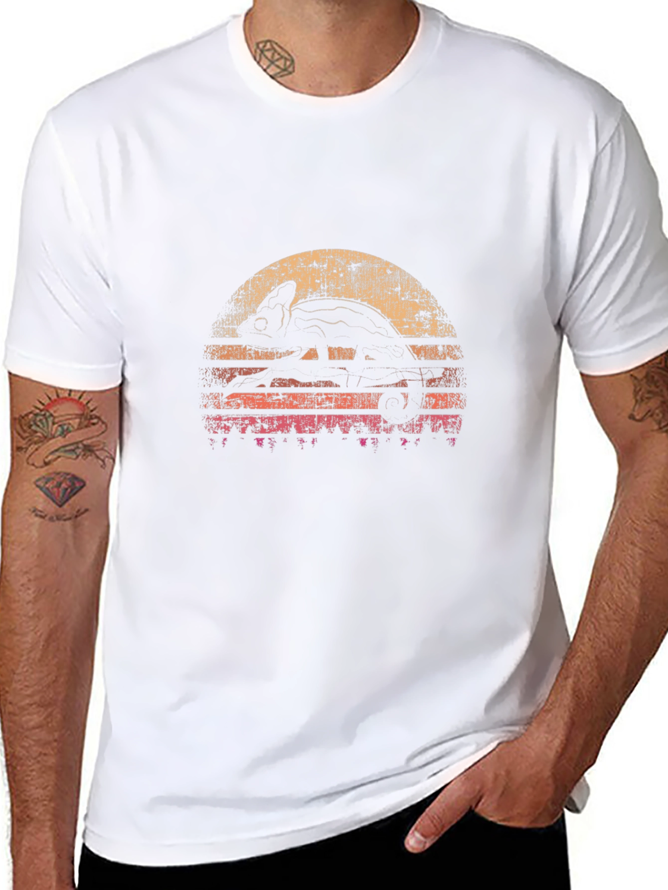 Retro Chameleon Graphic Tee
