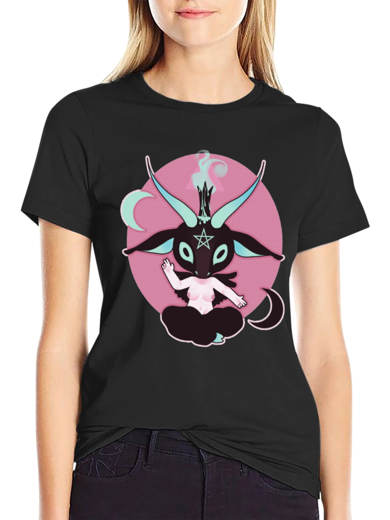 Baphomet Graphic T-Shirt - Black