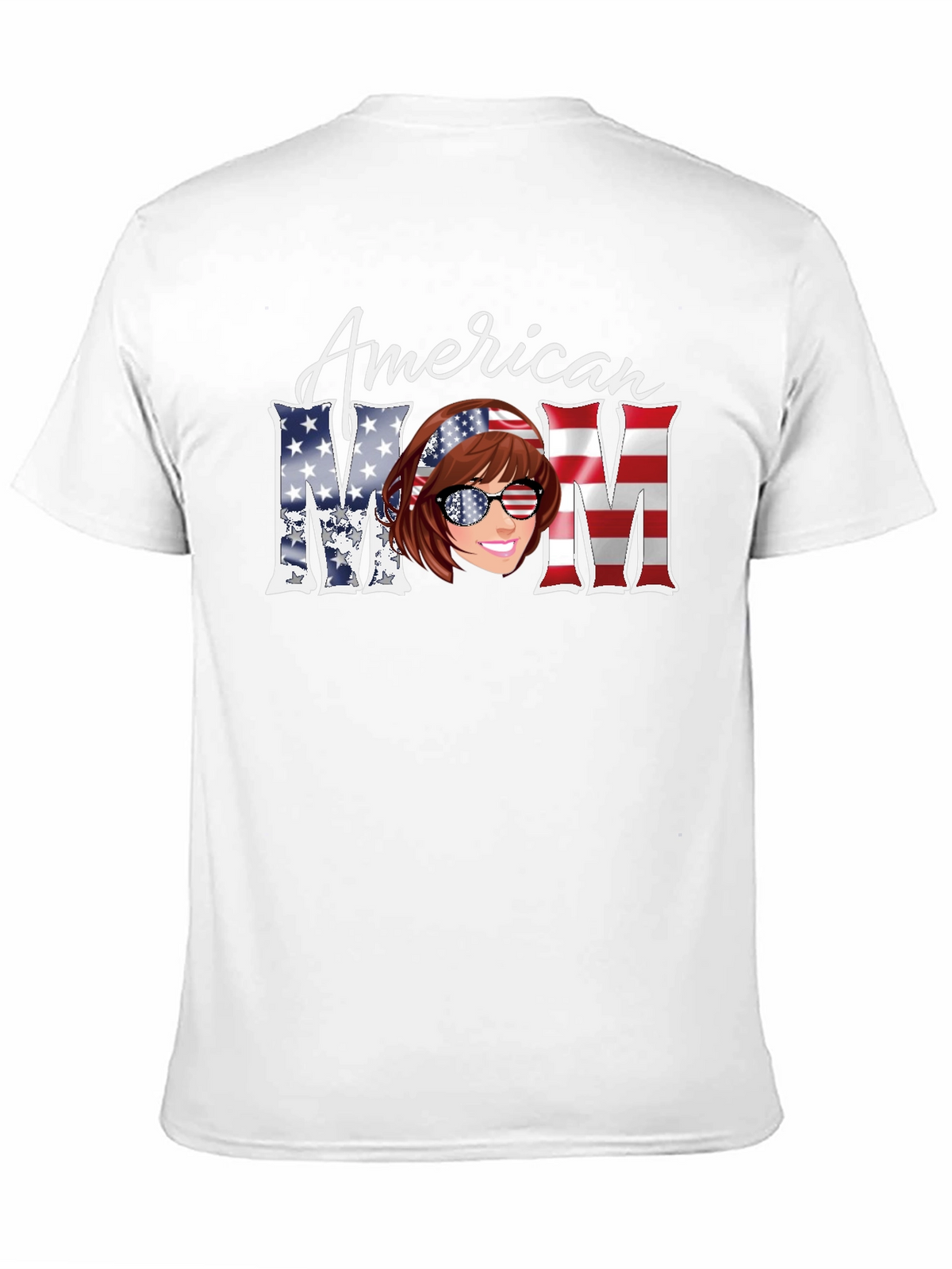 American Mom T-Shirt - Patriotic Design