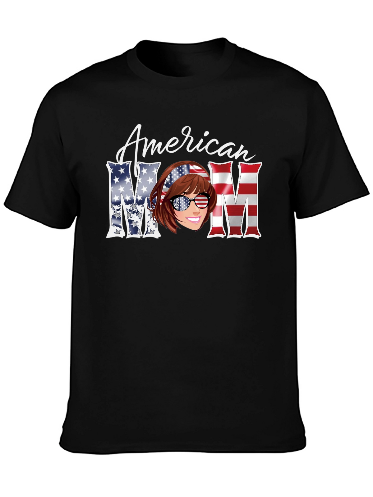 American Mom T-Shirt - Patriotic Design