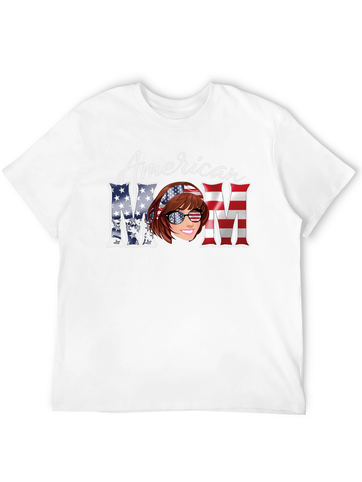American Mom T-Shirt - Patriotic Design